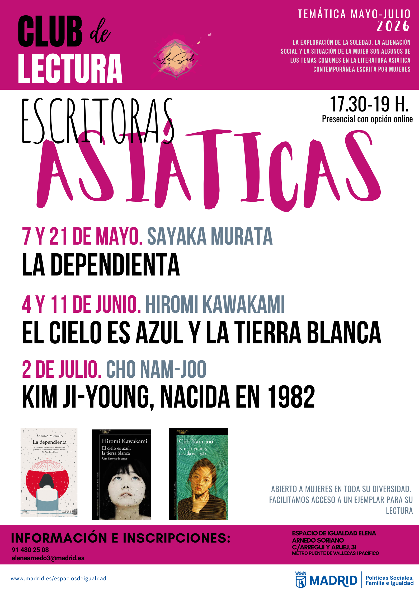 Cartel con el texto contenido en web