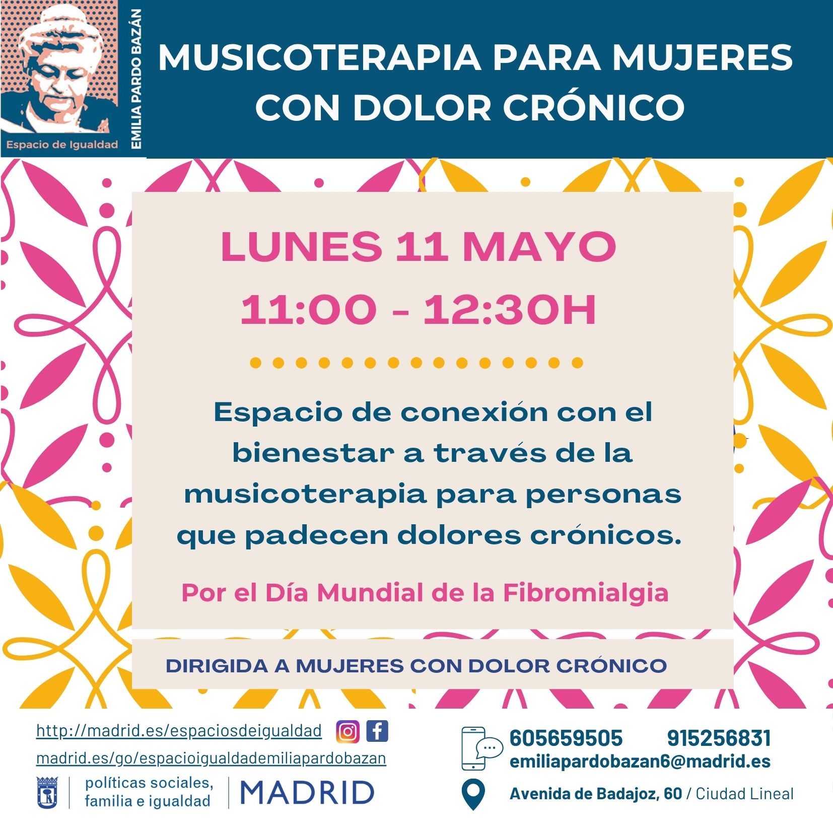Cartel con el texto contenido en web
