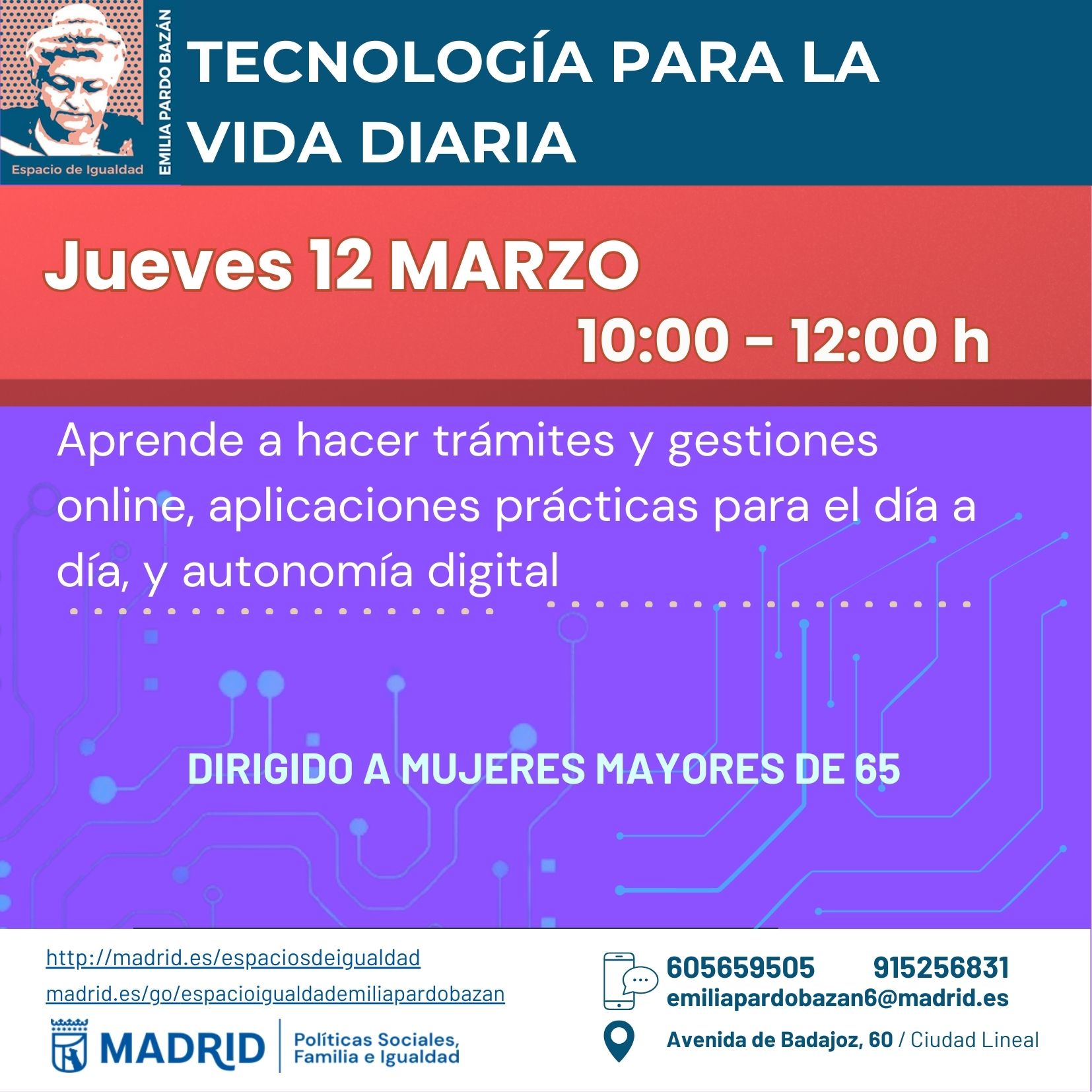 Cartel con la misma informaci&oacute;n que la publicada en web