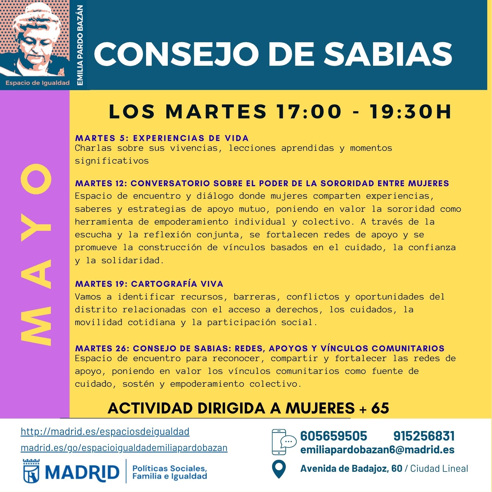 cartel con texto informativo similar a lo publicado en web