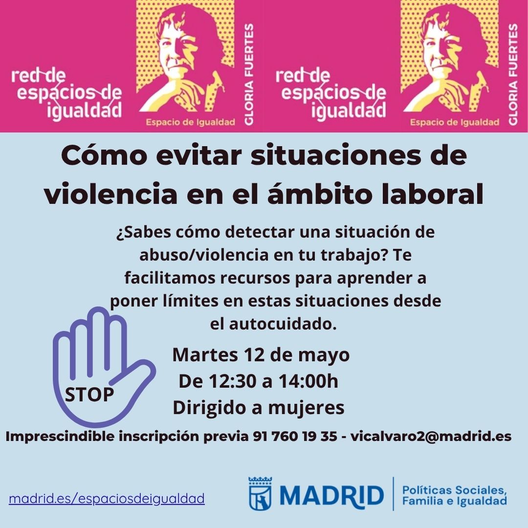 Cartel con el texto contenido en web