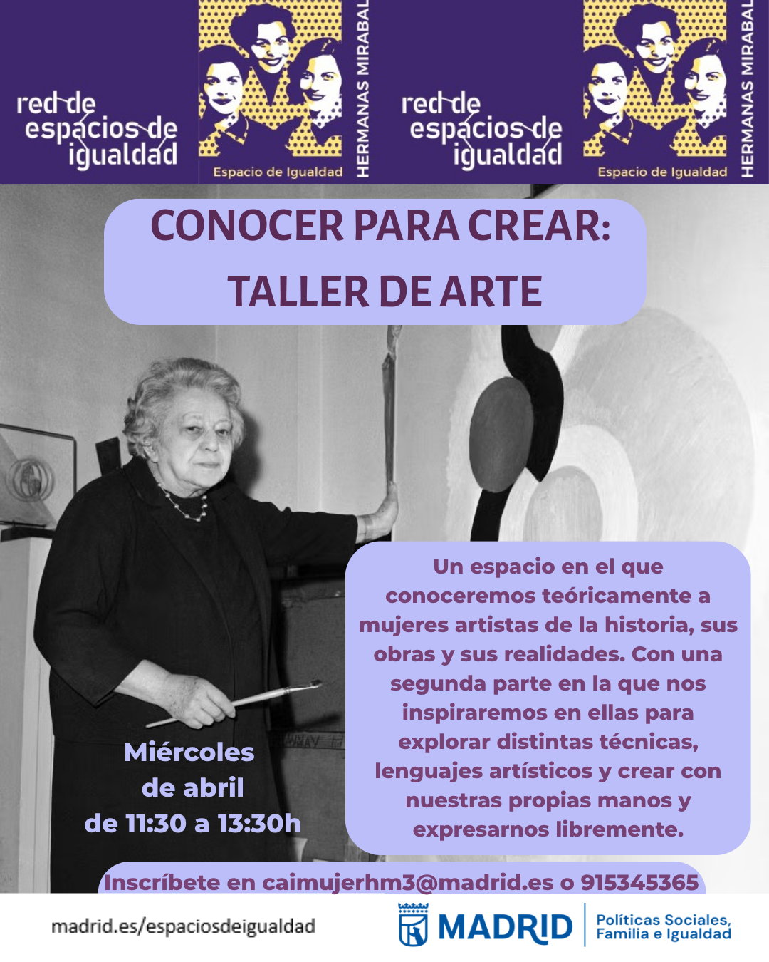 Cartel con el texto contenido en web