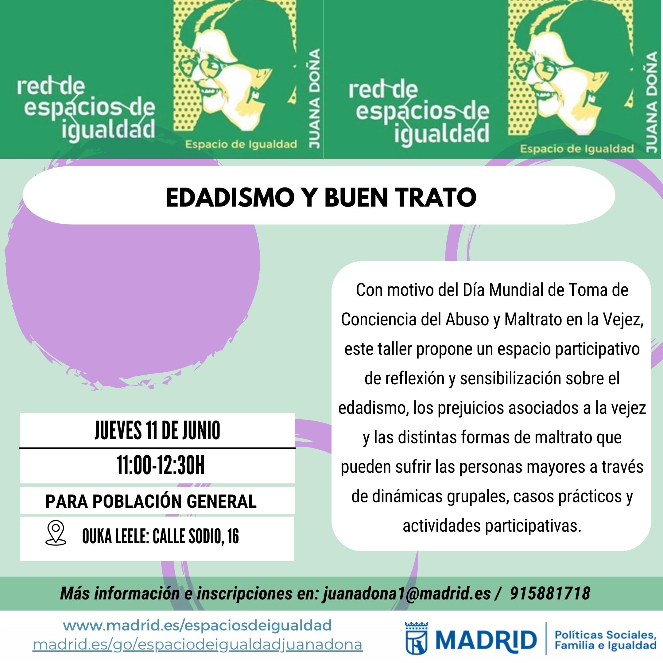 Cartel con el texto contenido en web