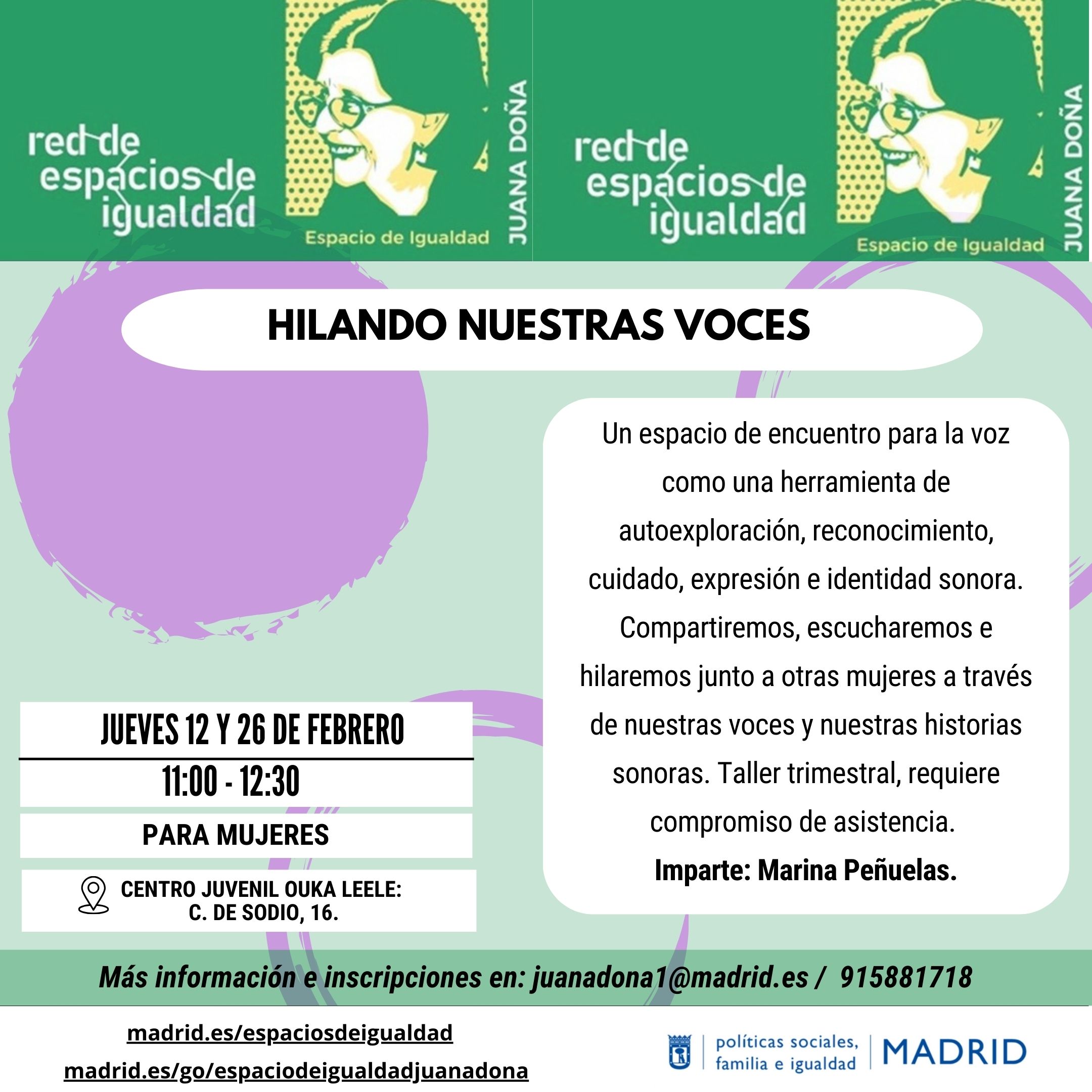 Cartel con el texto contenido en web