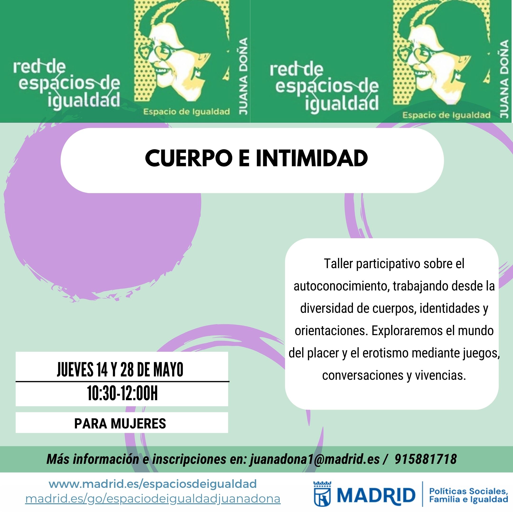 Cartel con el texto contenido en web
