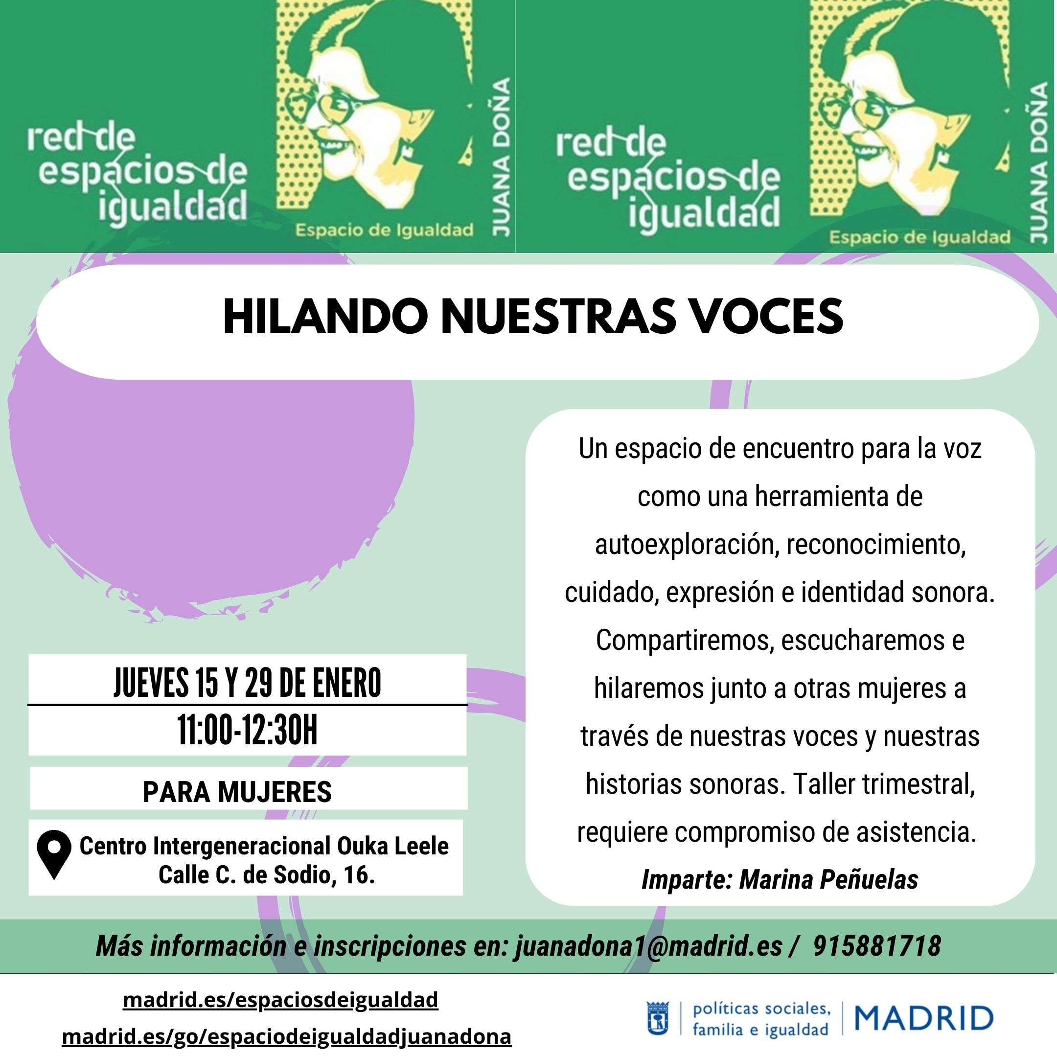 Cartel con el texto contenido en web