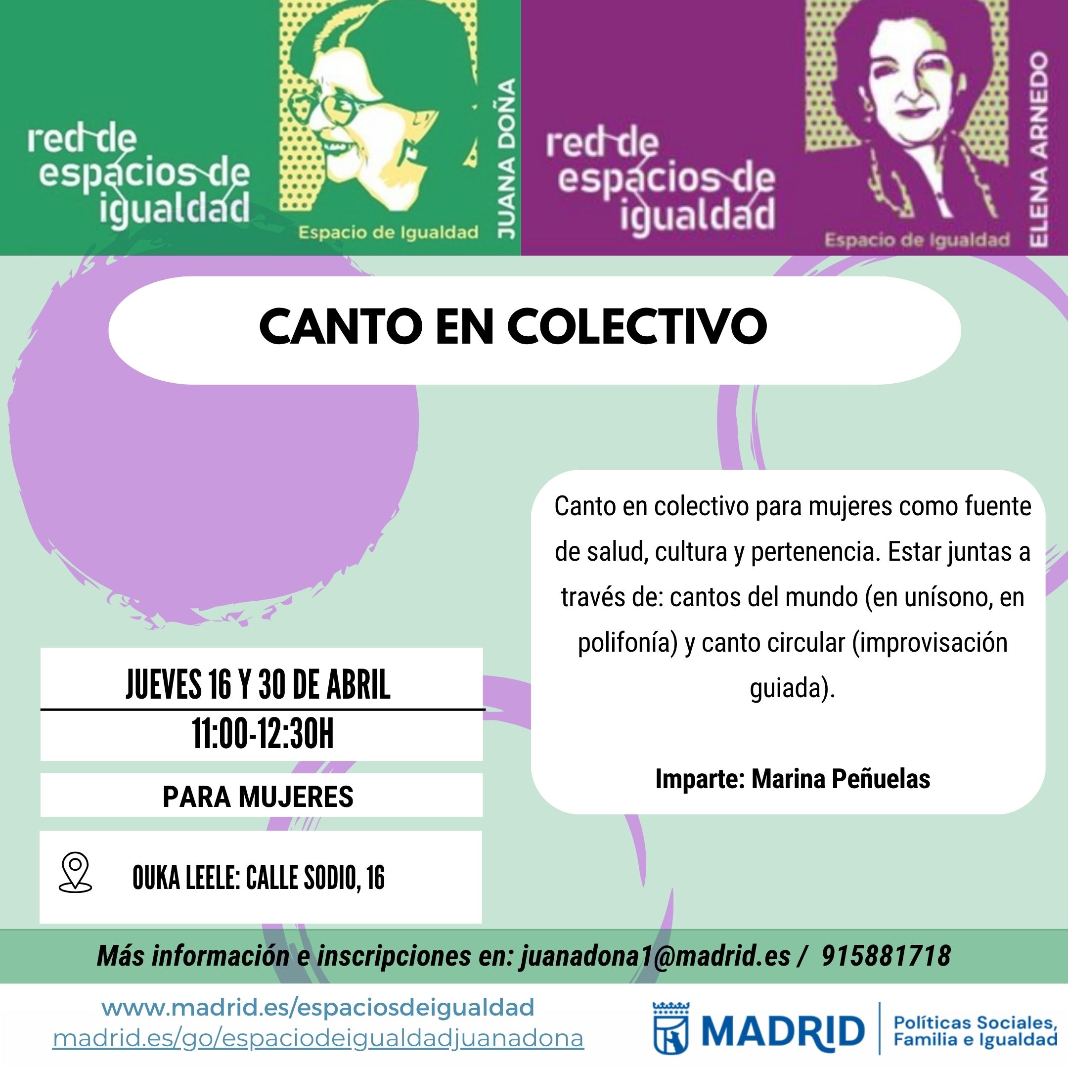 Cartel con el texto contenido en web