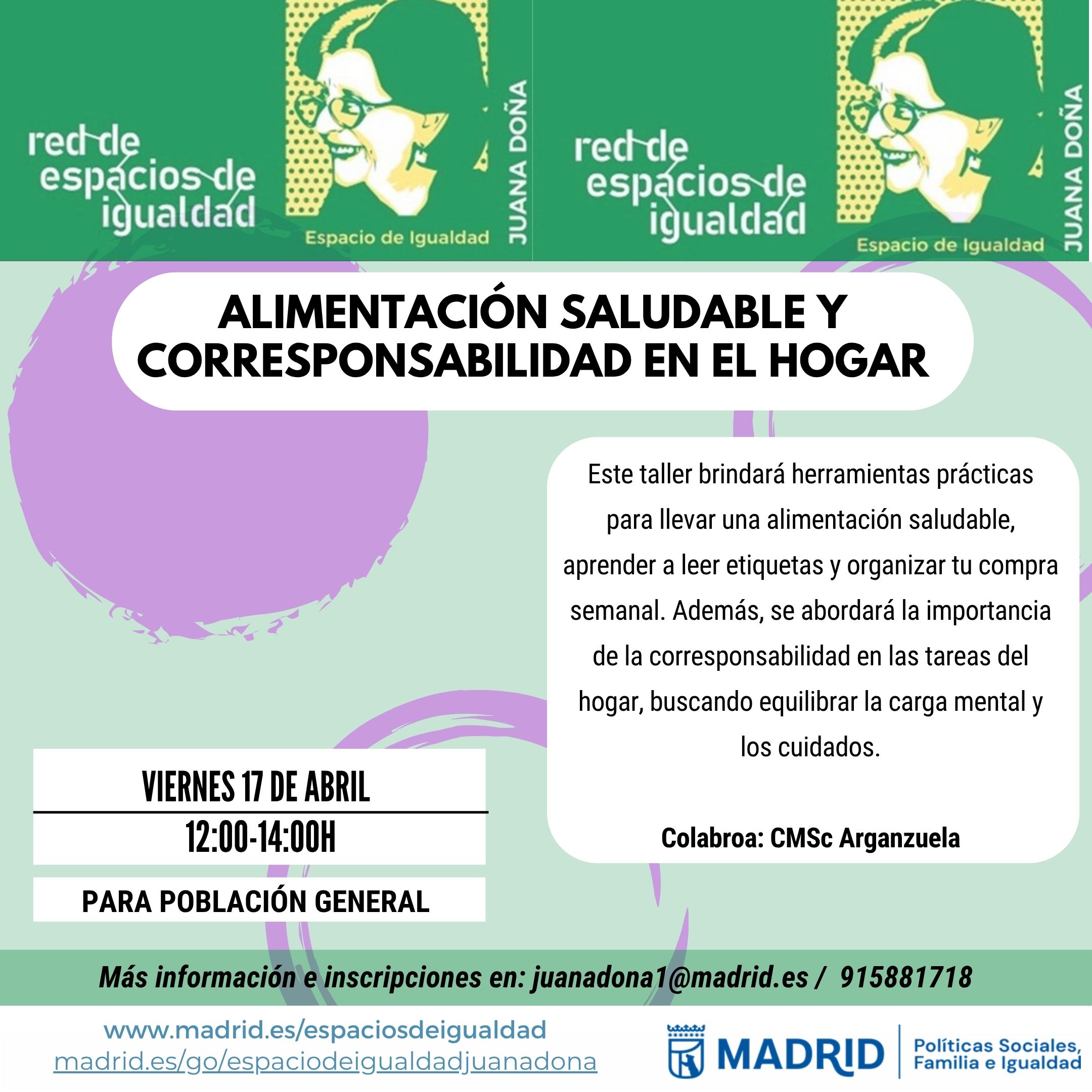 Cartel con texto con la misma informaci&oacute;n que en web