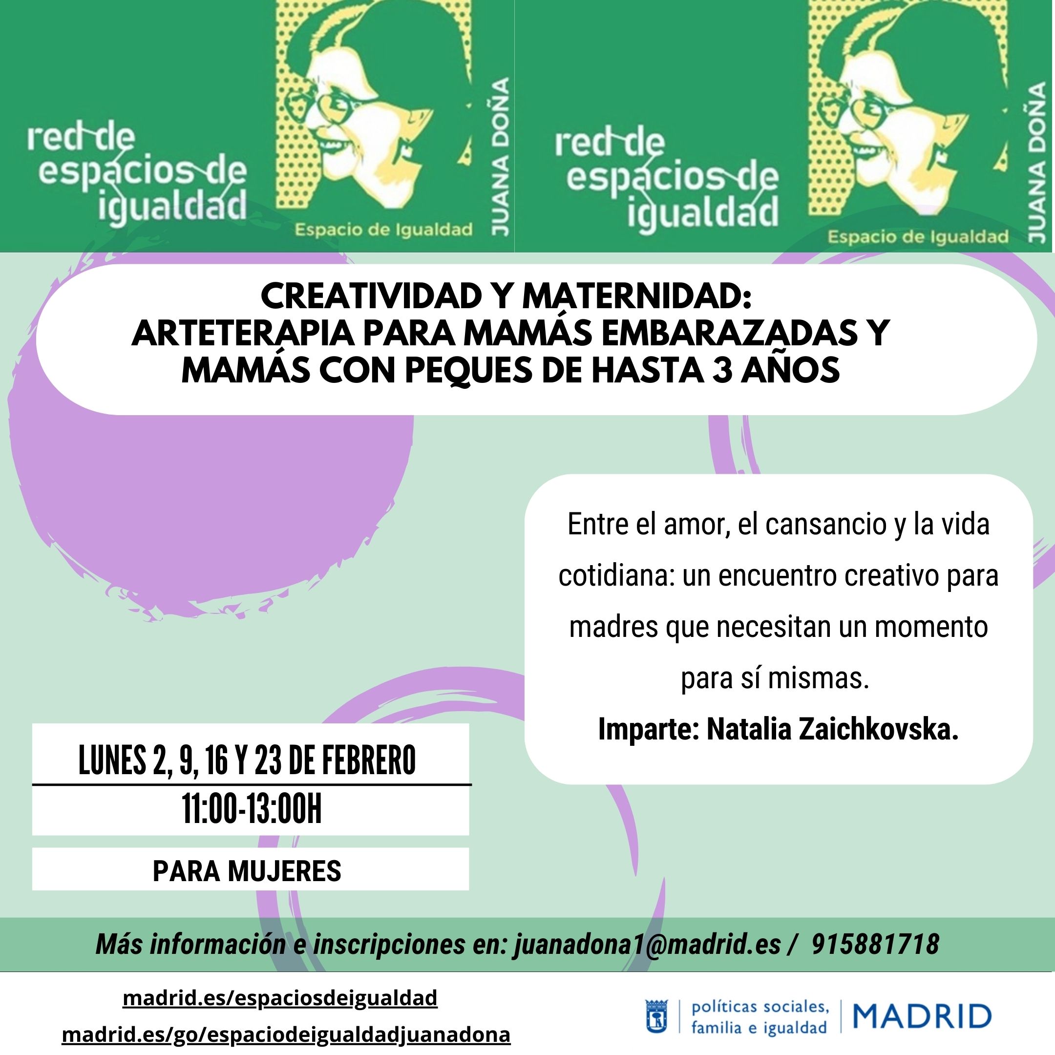 Cartel con el texto contenido en web