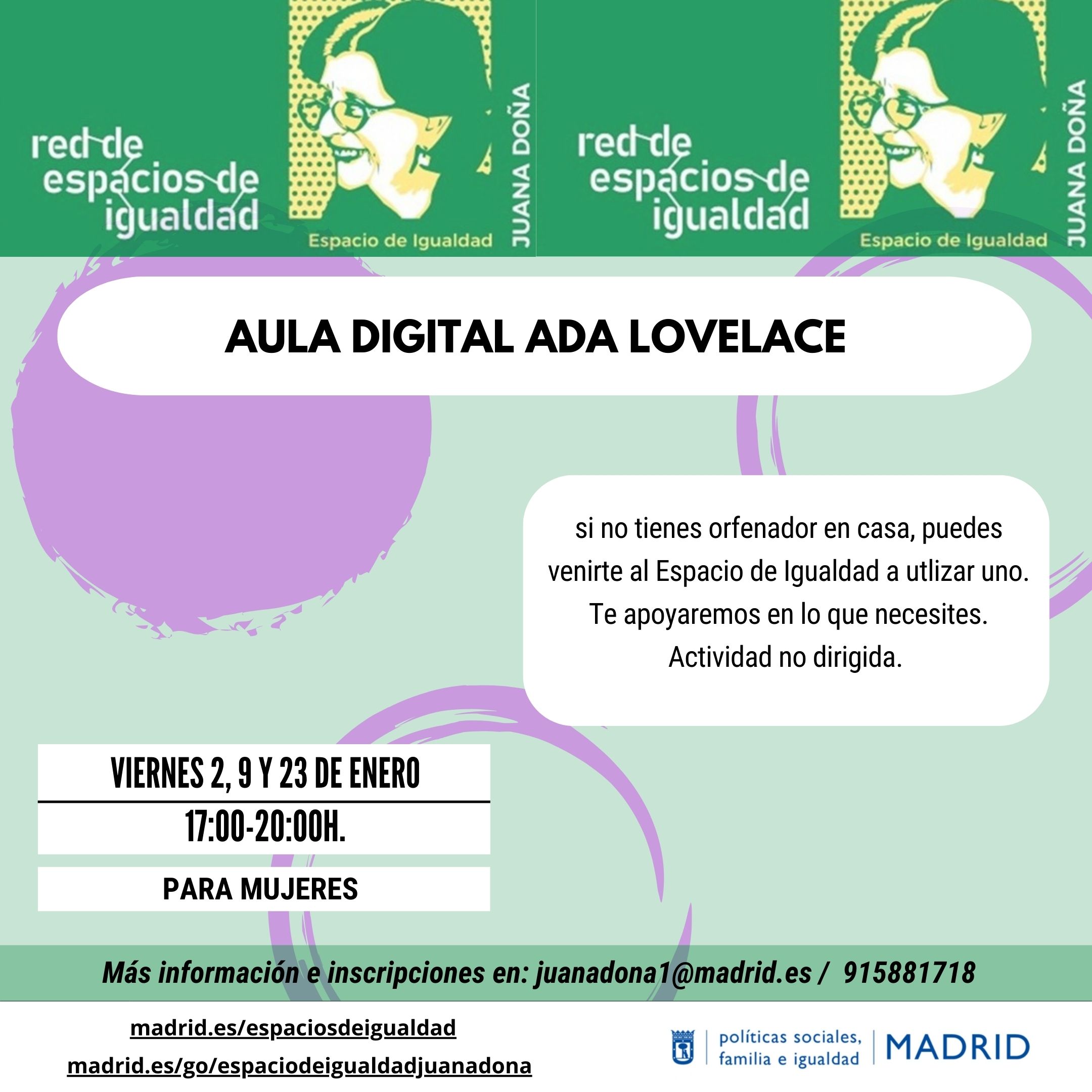 Cartel con el texto contenido en web