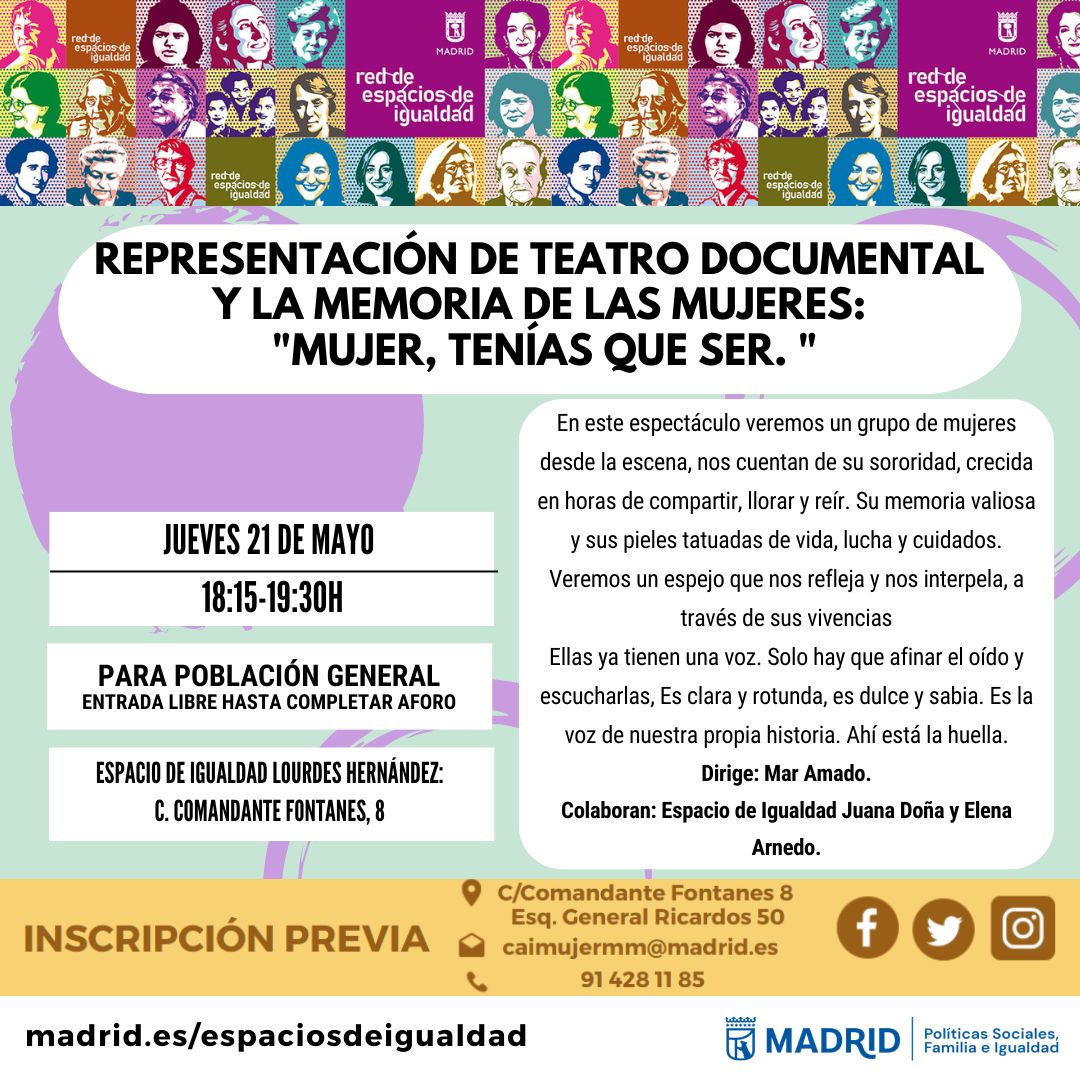 Cartel con el texto contenido en web