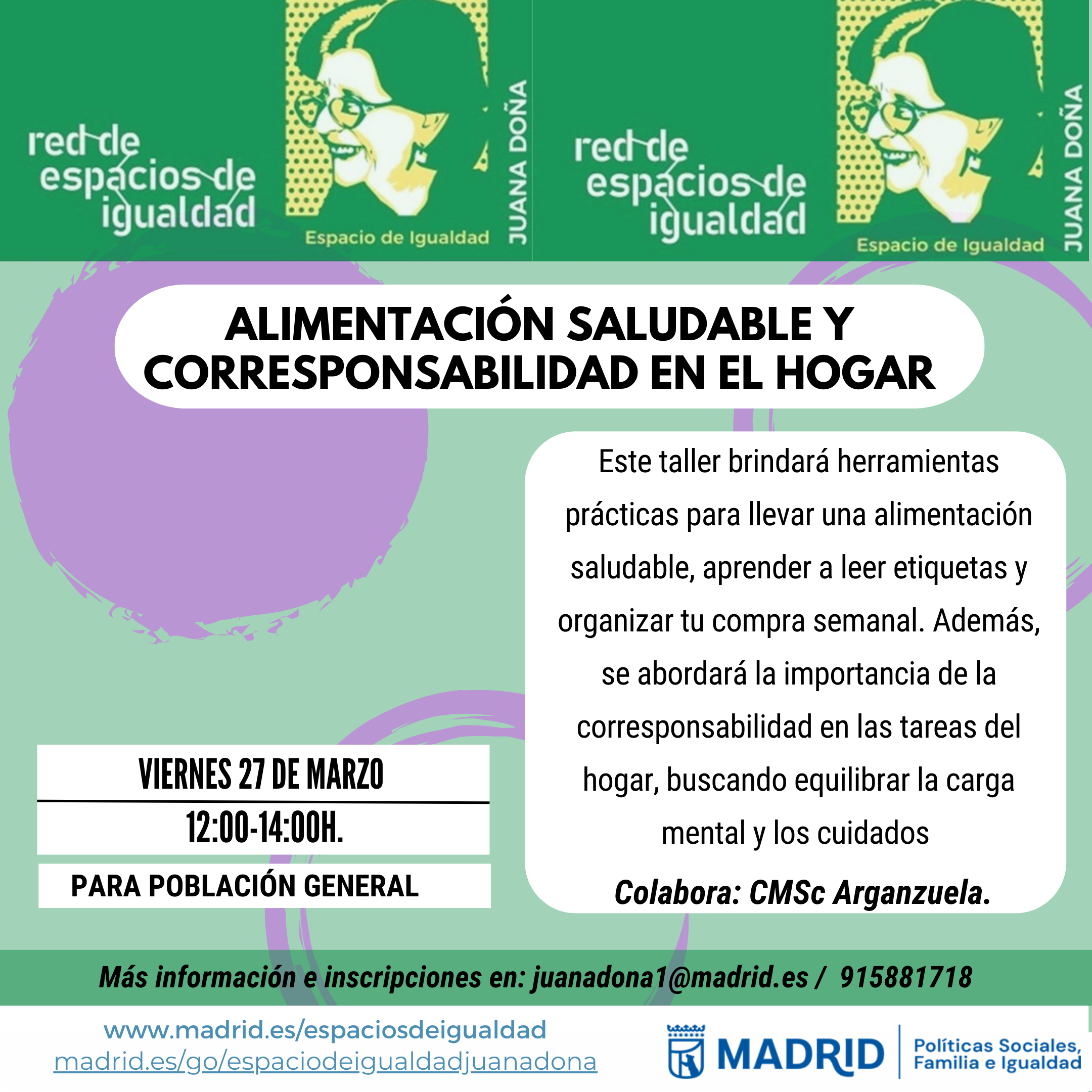 Cartel con texto con la misma informaci&oacute;n que en web