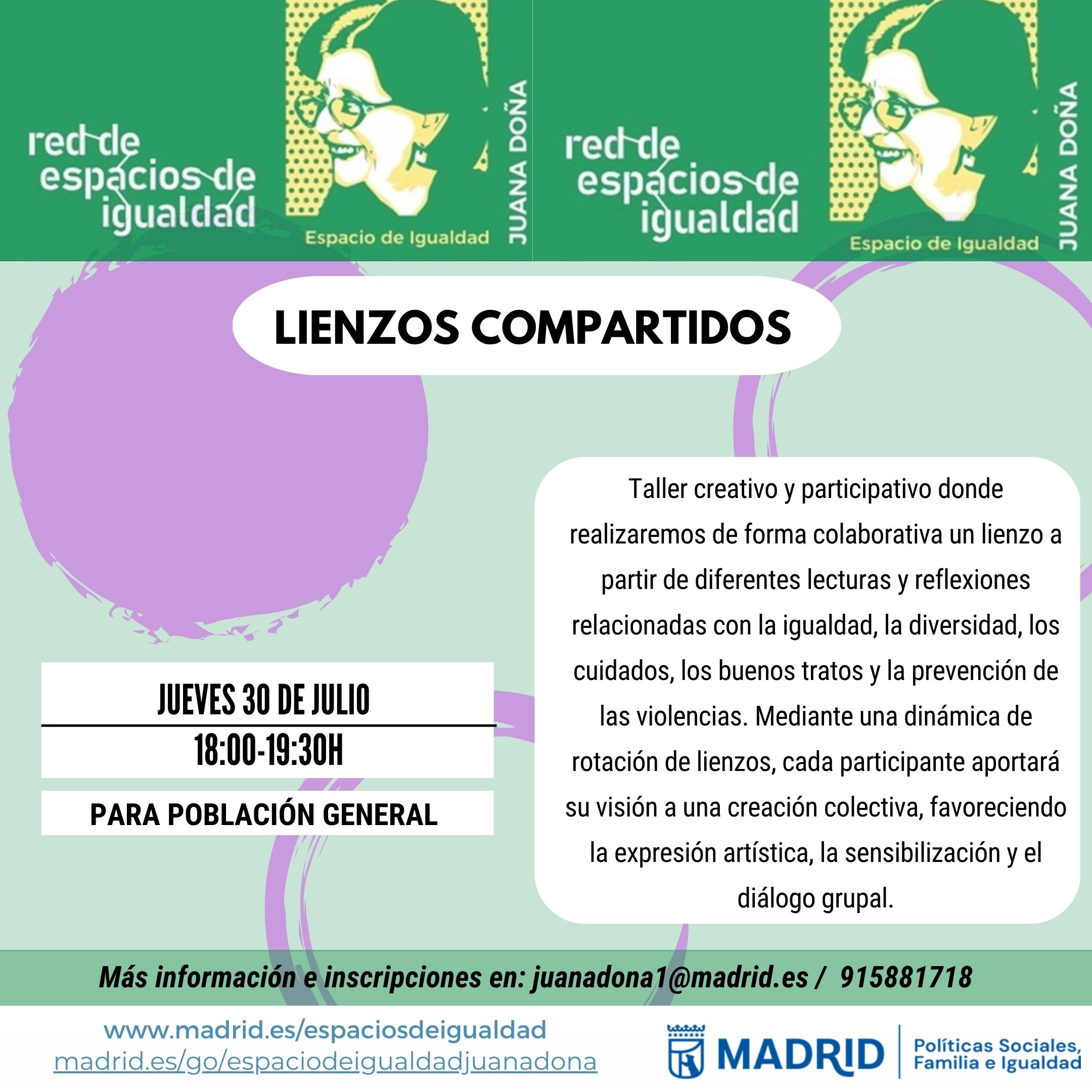 Cartel con el texto contenido en web