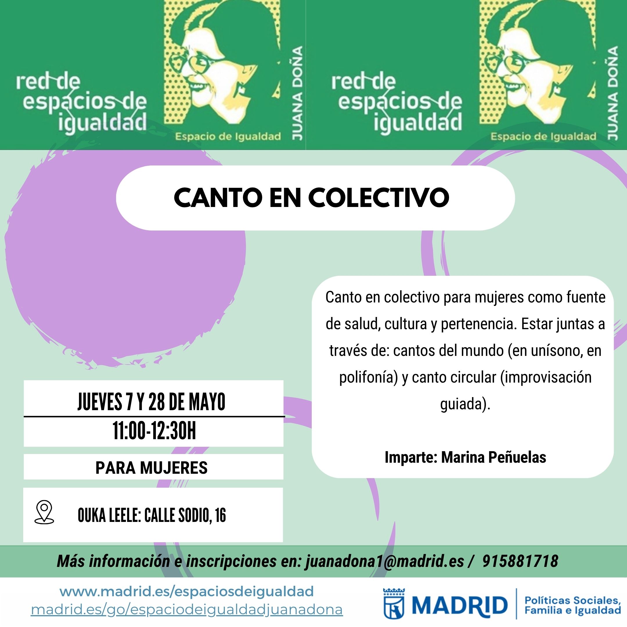Cartel con el texto contenido en web