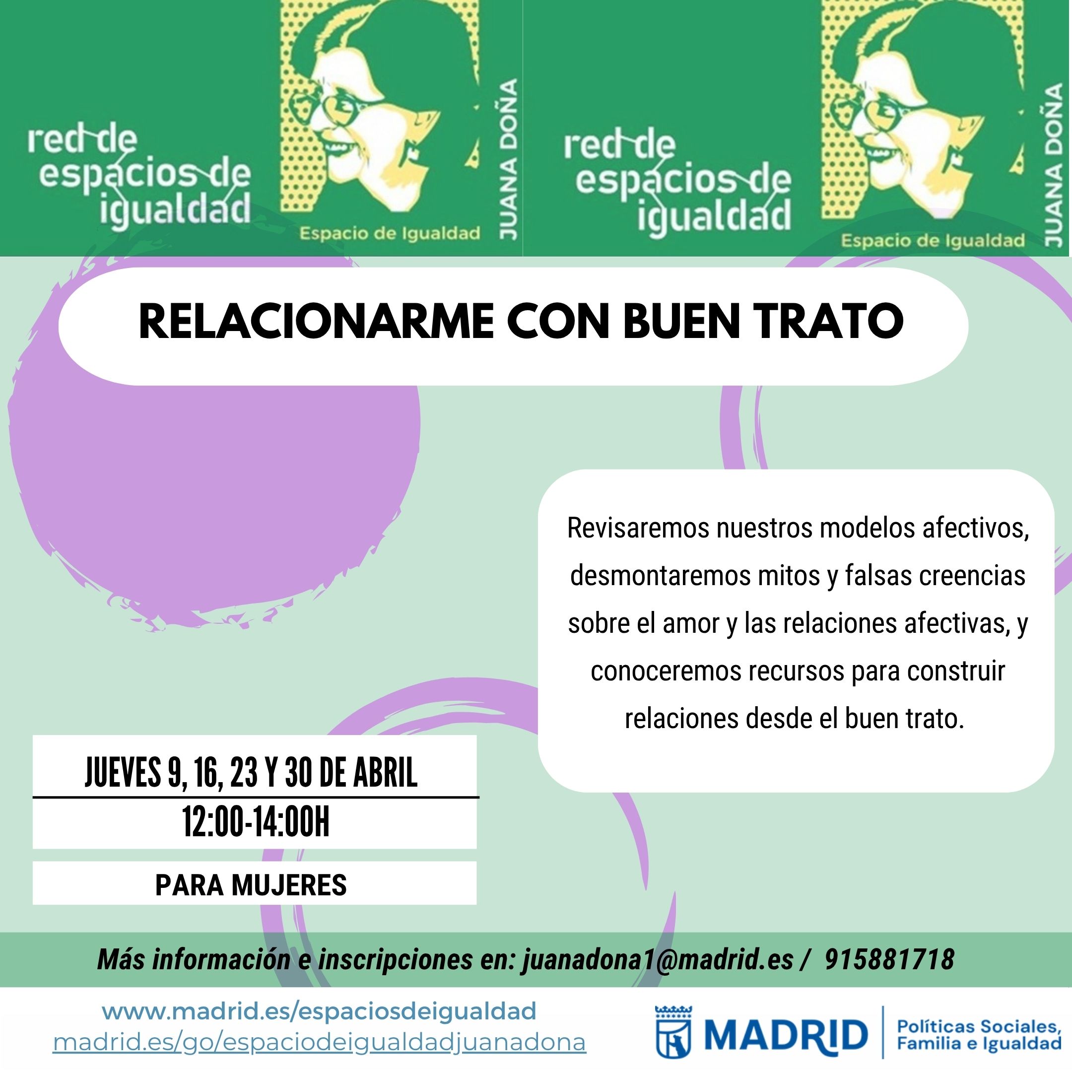 Cartel con el texto contenido en web