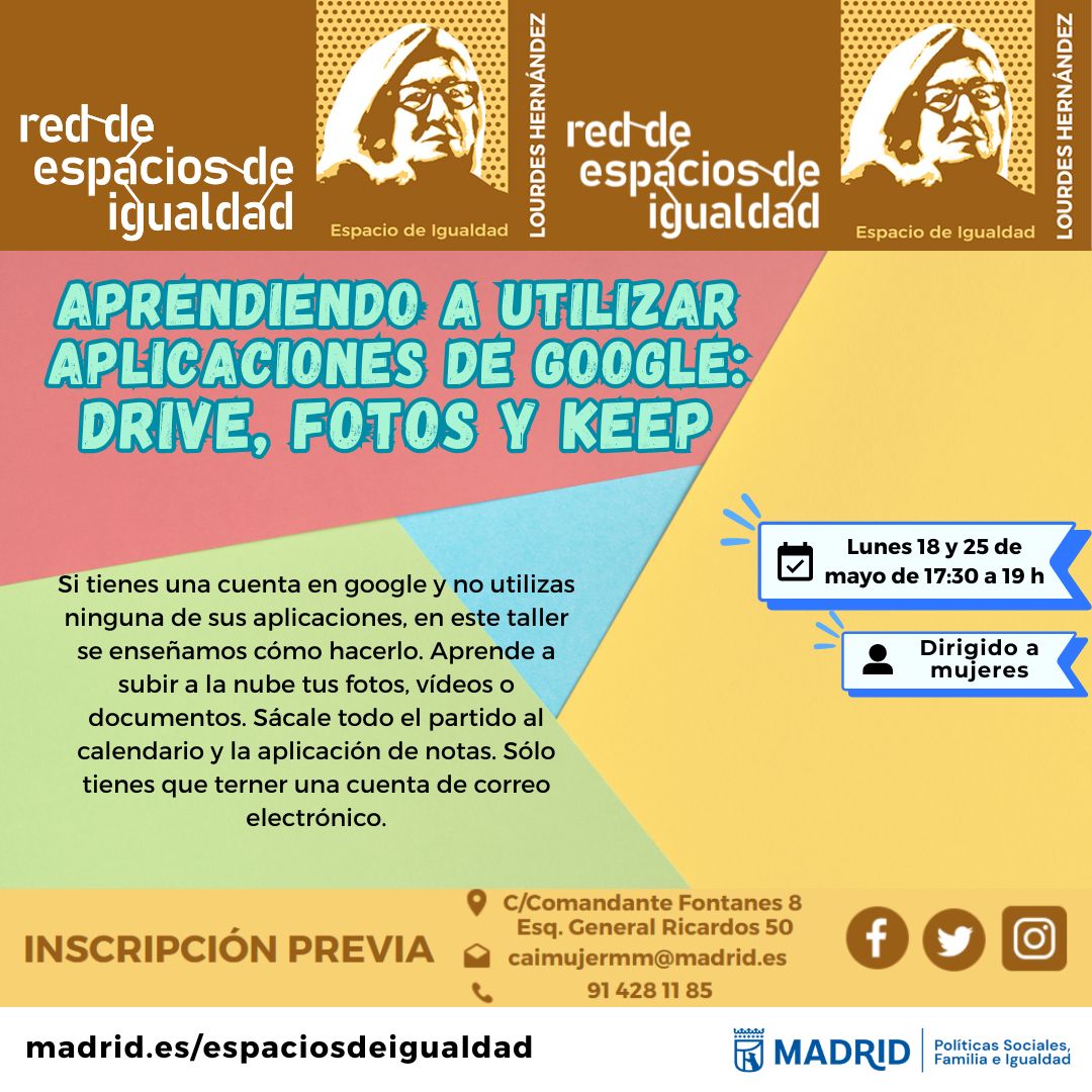 Cartel con el texto contenido en web