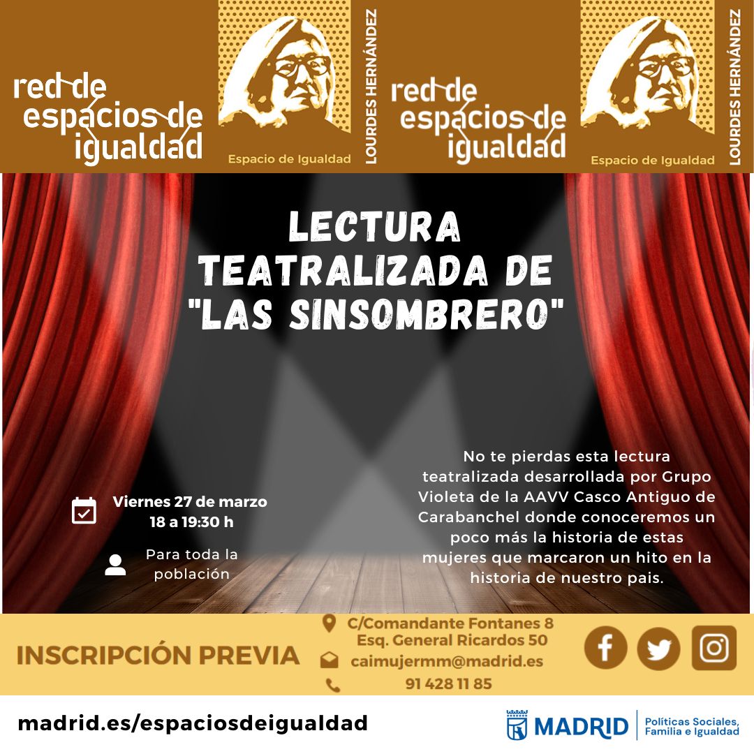 Cartel con el texto contenido en web