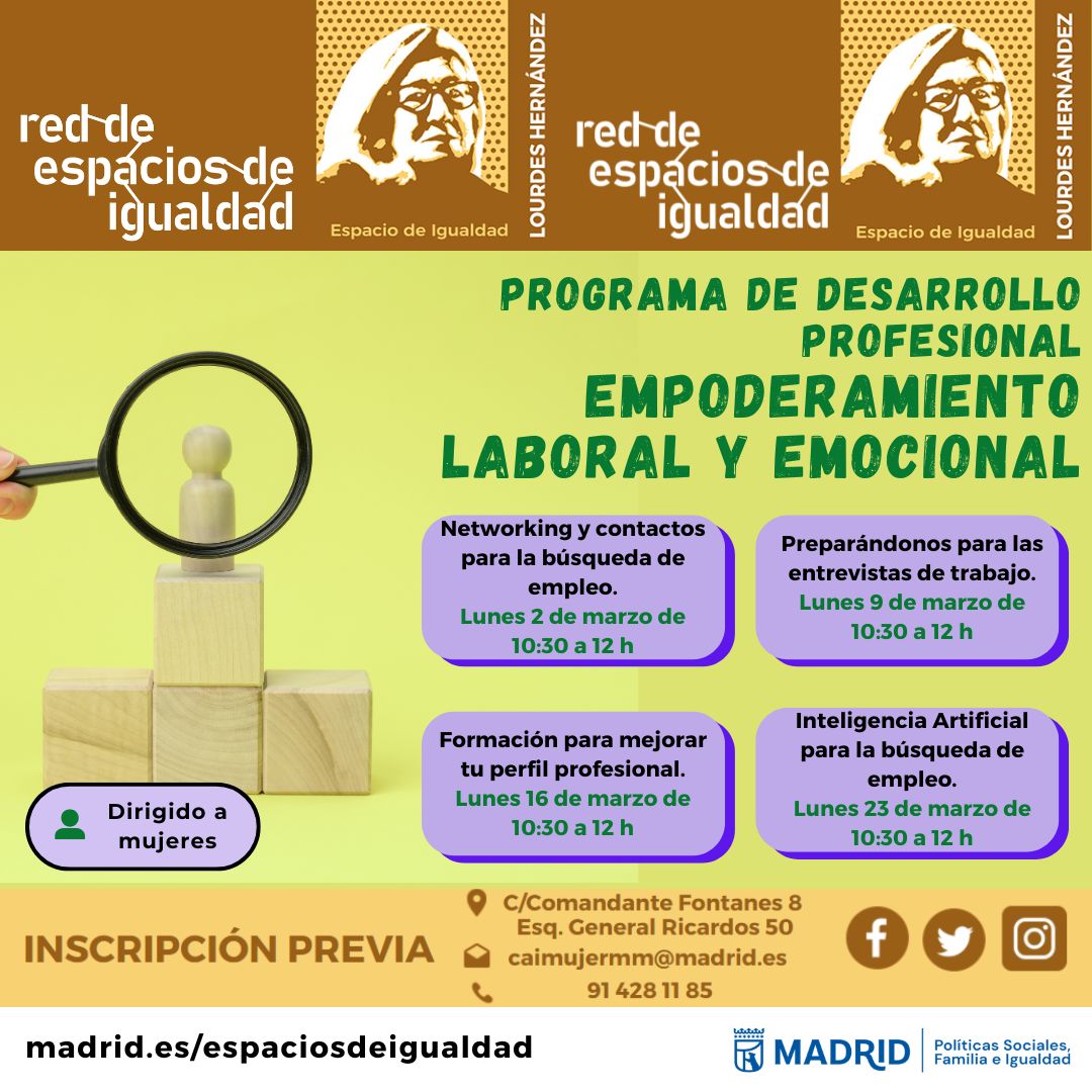 Cartel con el texto contenido en web