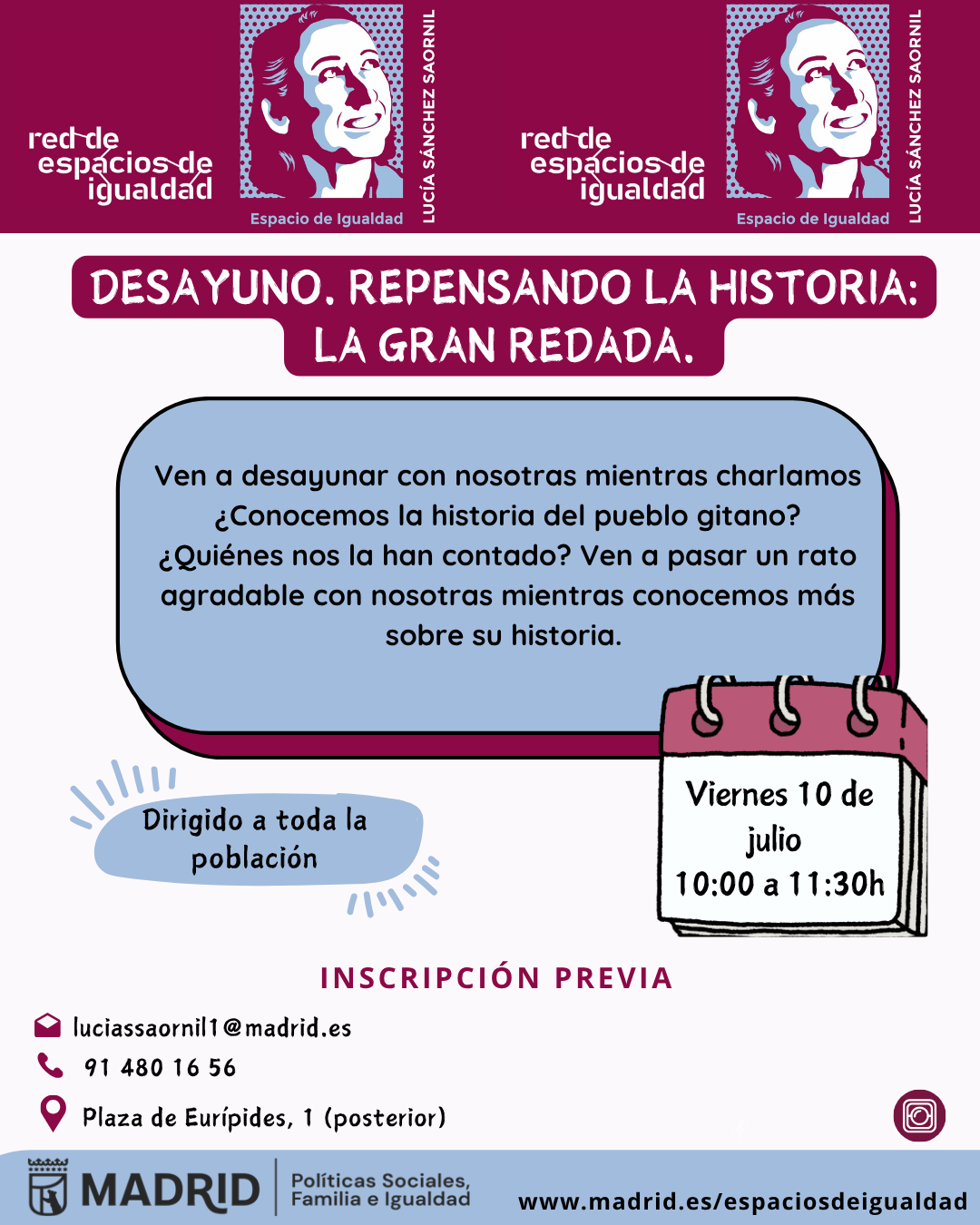 Cartel con el texto contenido en web