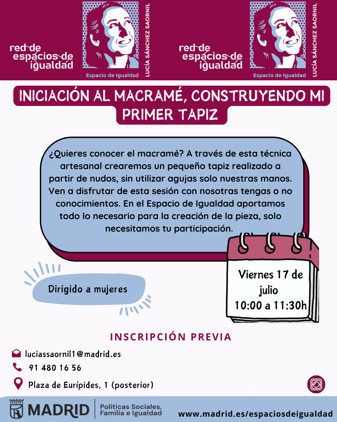 Cartel con el texto contenido en web