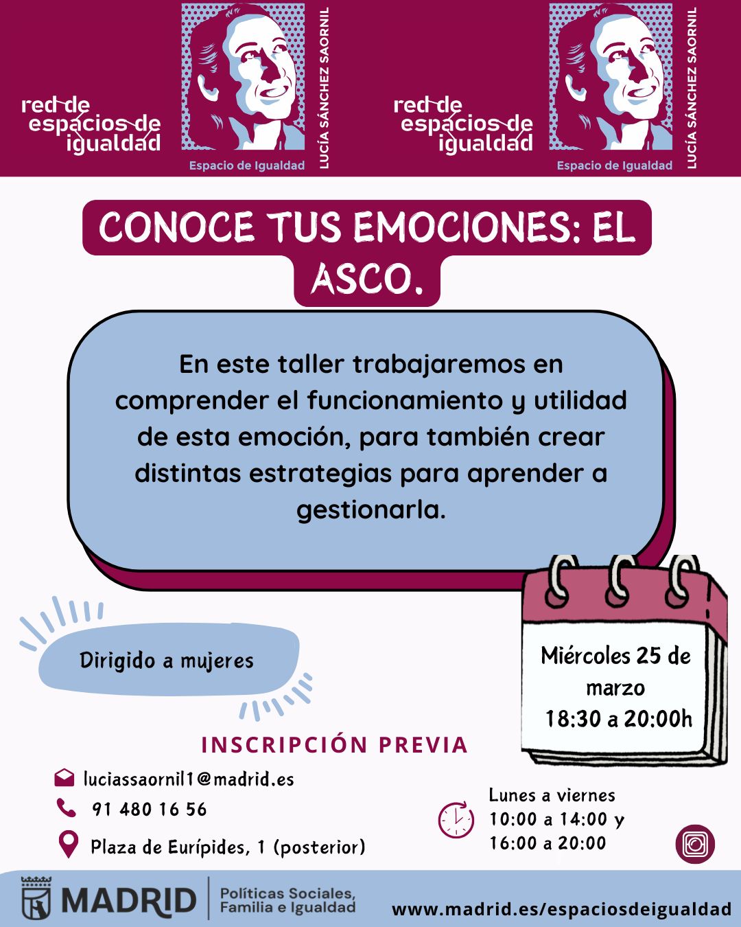 Cartel con texto contenido en web