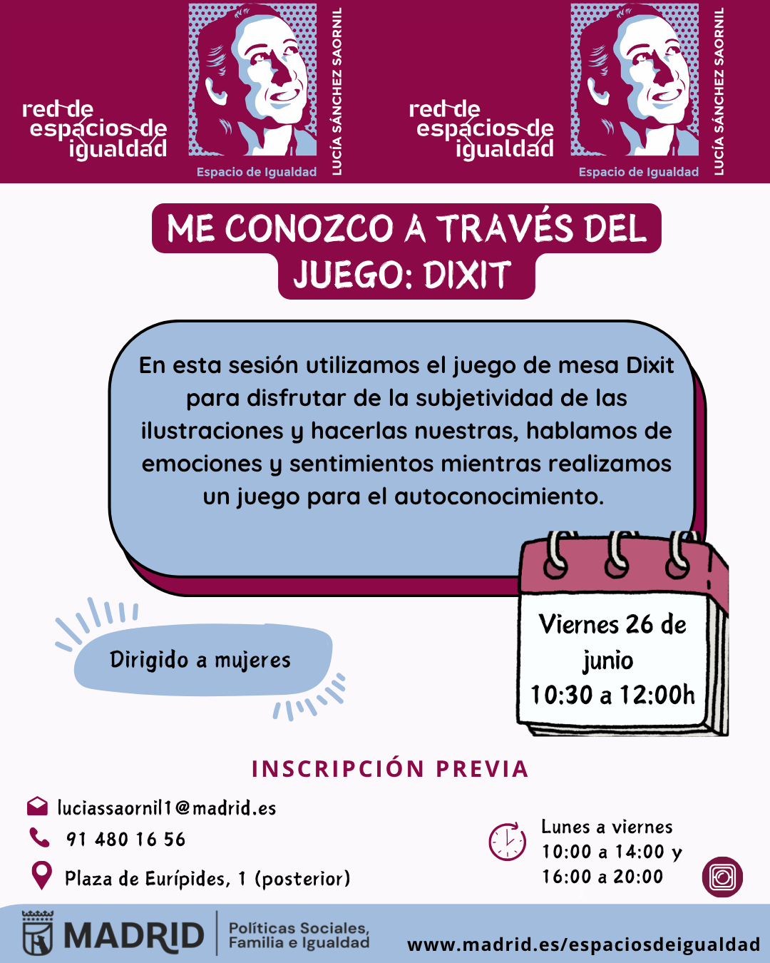Cartel con el texto contenido en web