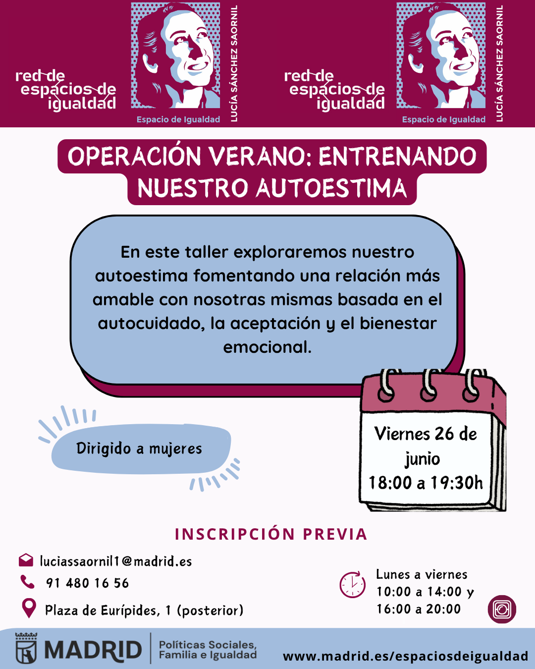 Cartel con el texto contenido en web