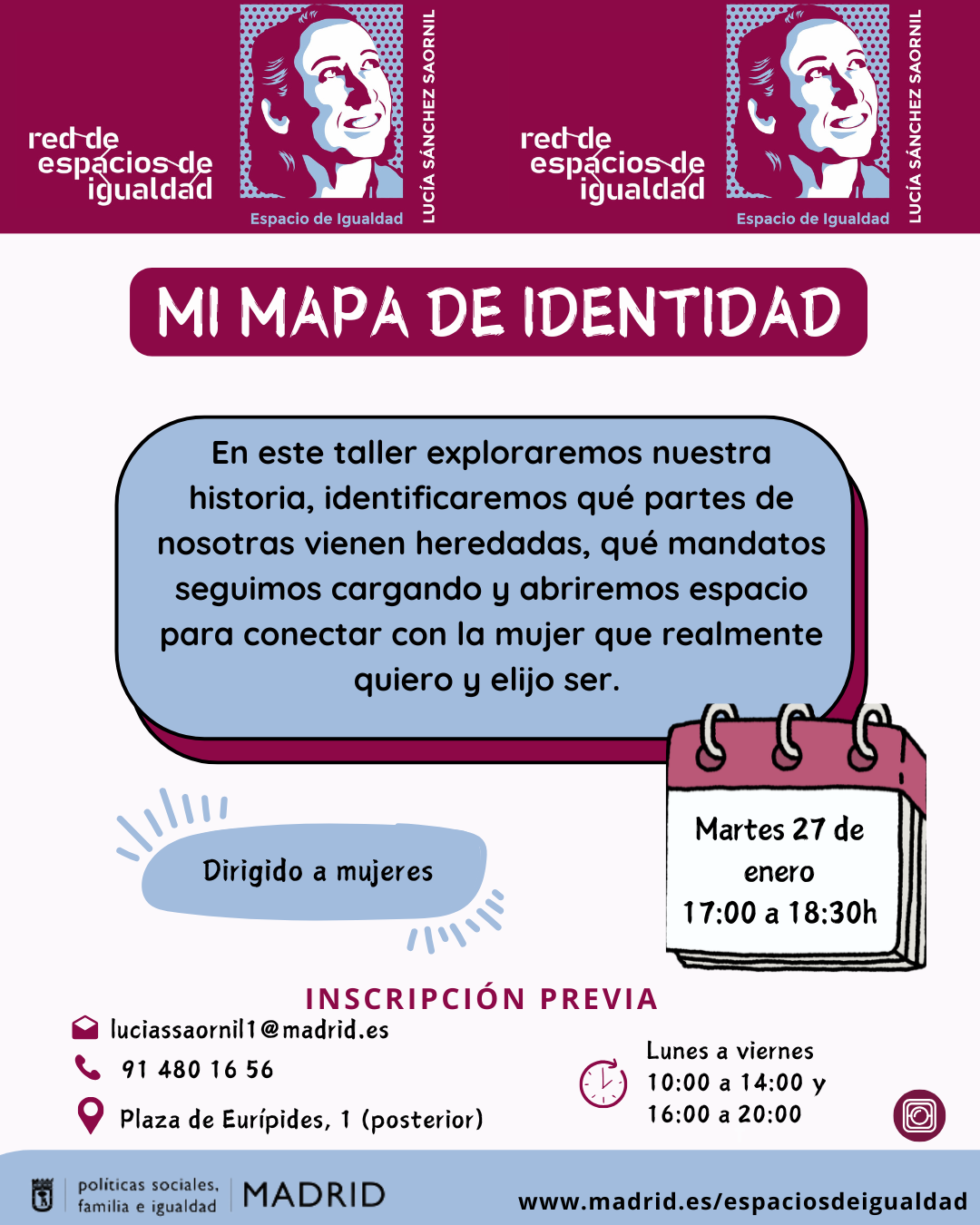 Cartel con texto contenido en web