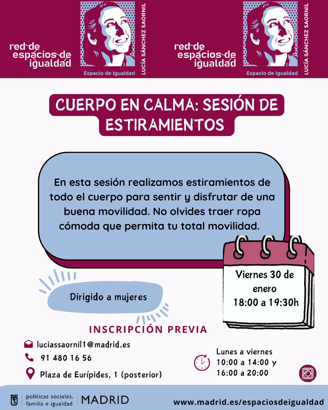 Cartel con el texto contenido en web