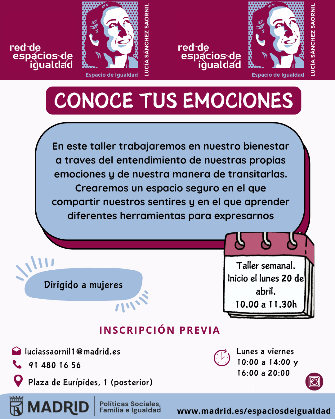 Cartel con texto contenido en web