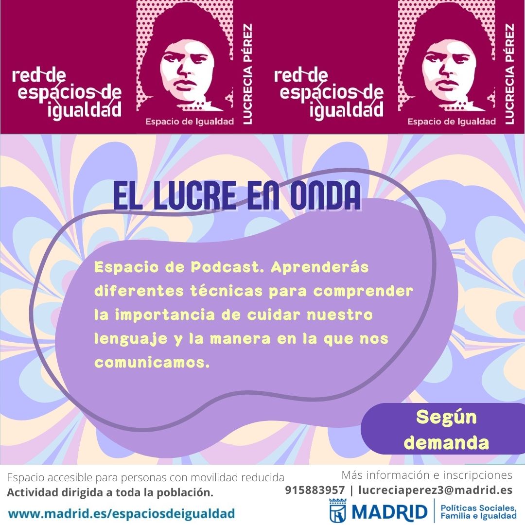 Cartel con el texto contenido en web