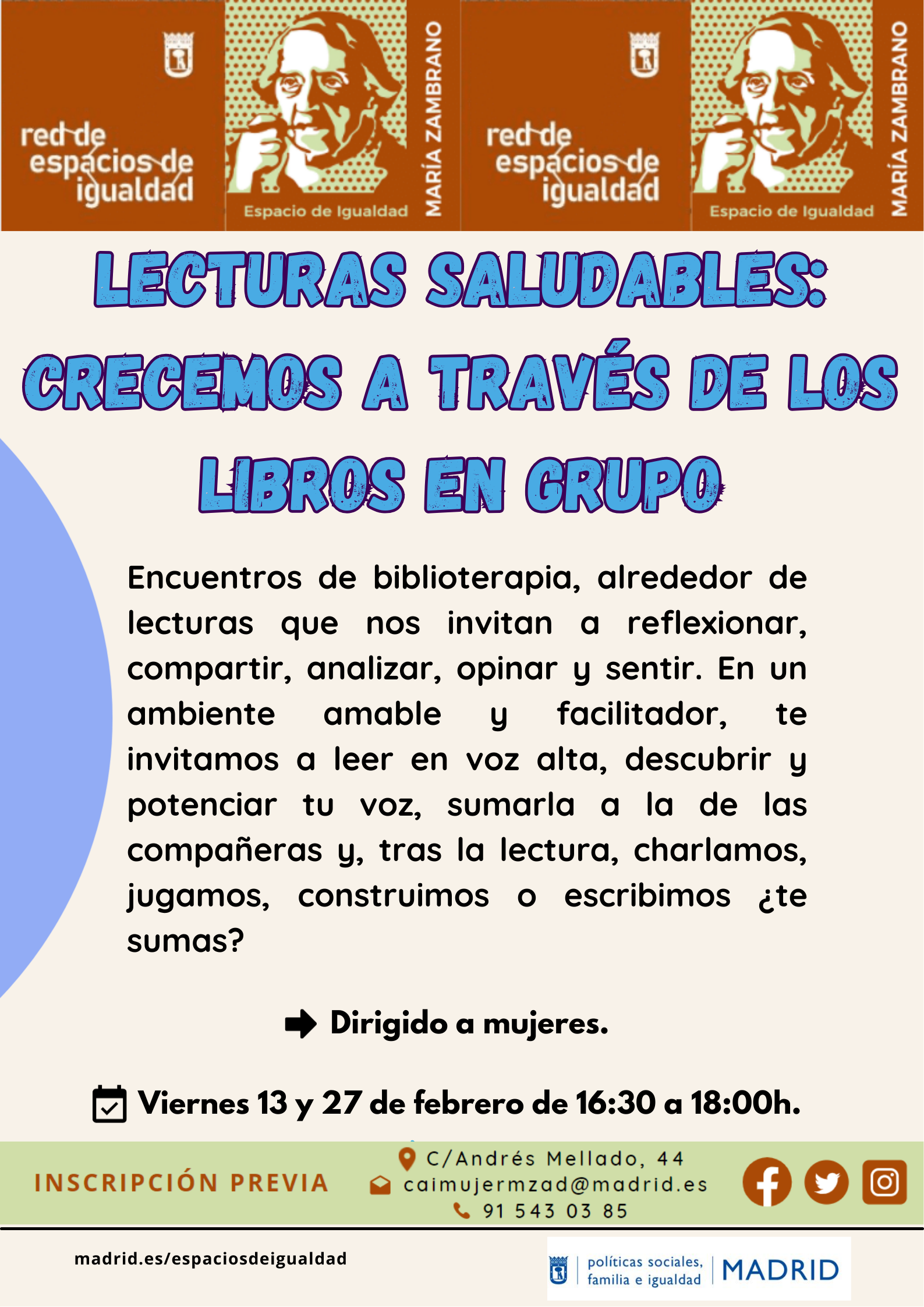 Cartel con texto con la misma informaci&oacute;n que en web