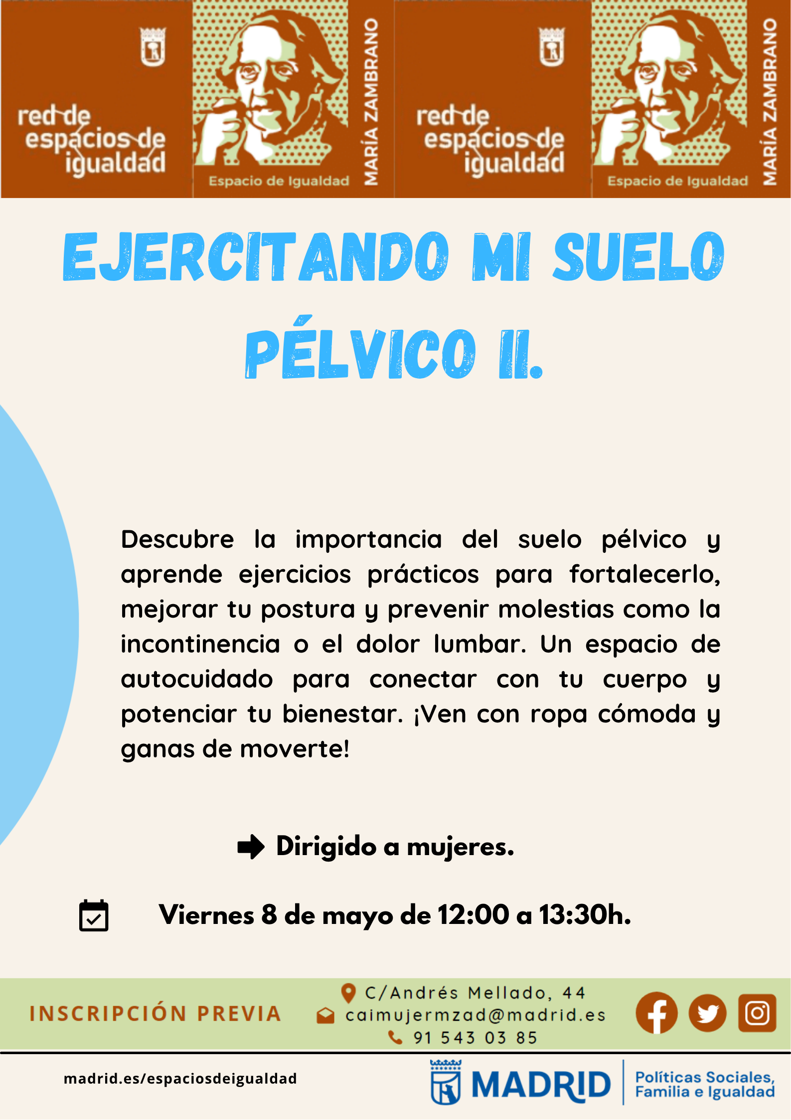 Cartel con el texto contenido en web