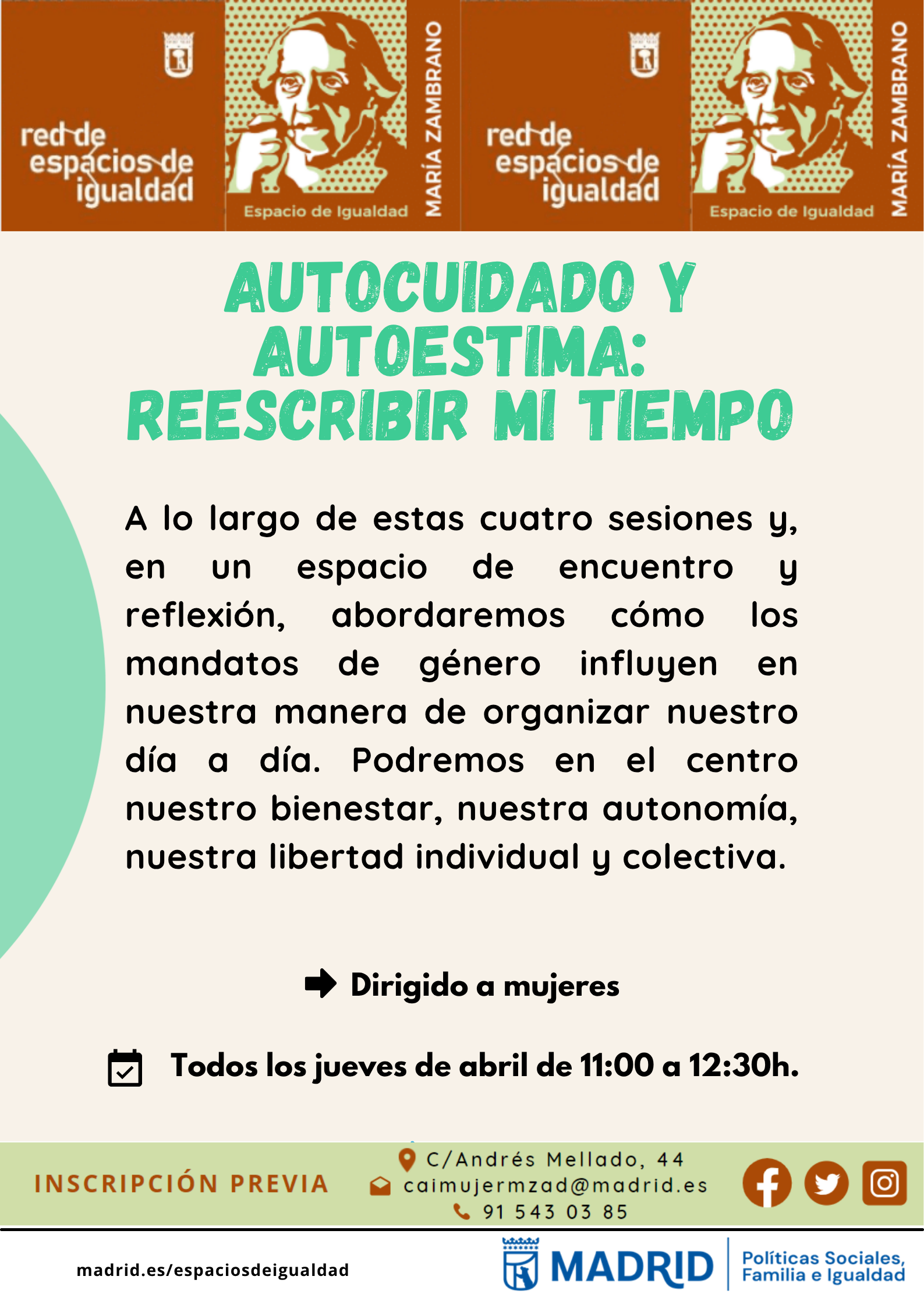 cartel con texto informativo similar a lo publicado en web