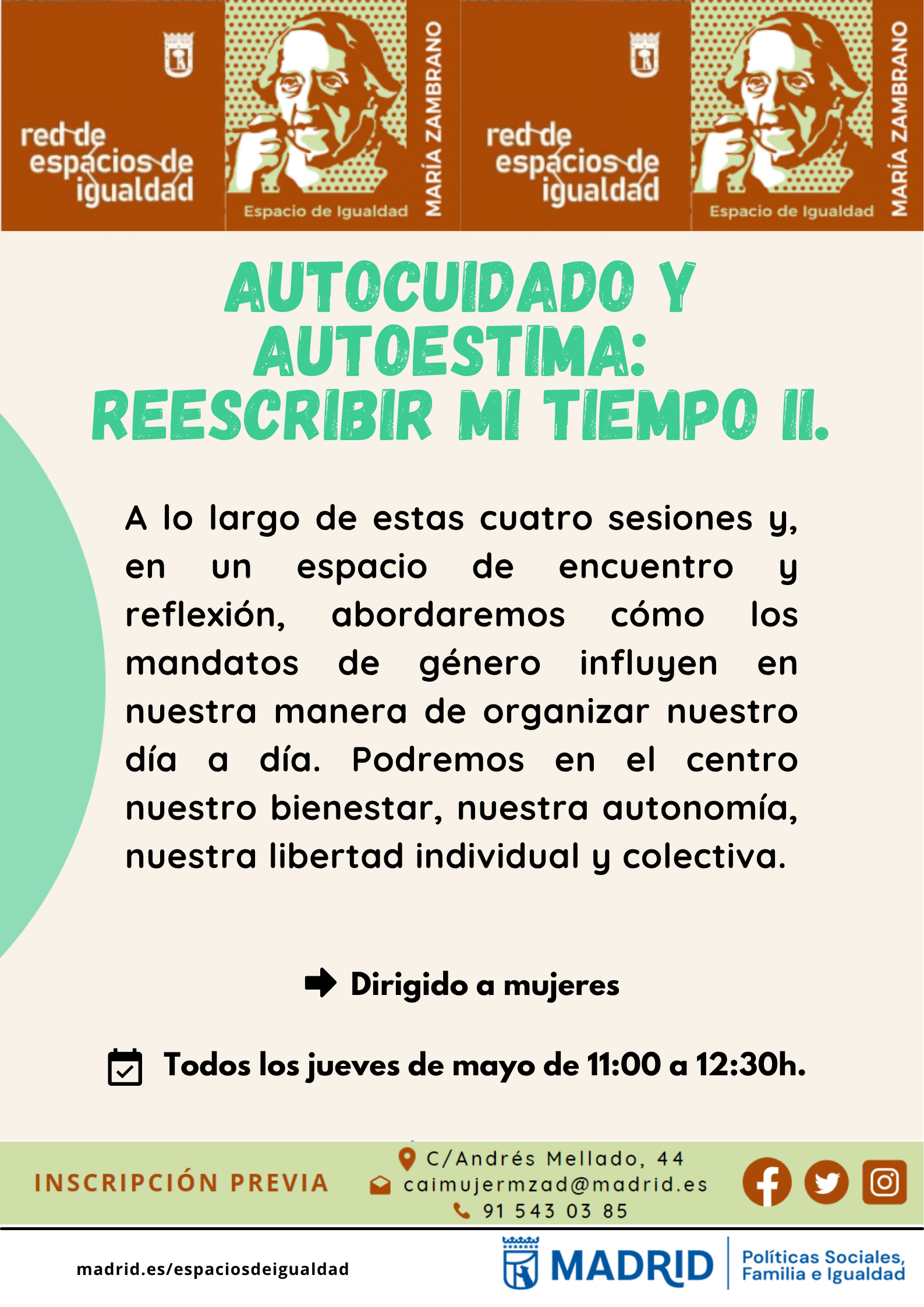cartel con texto informativo similar a lo publicado en web