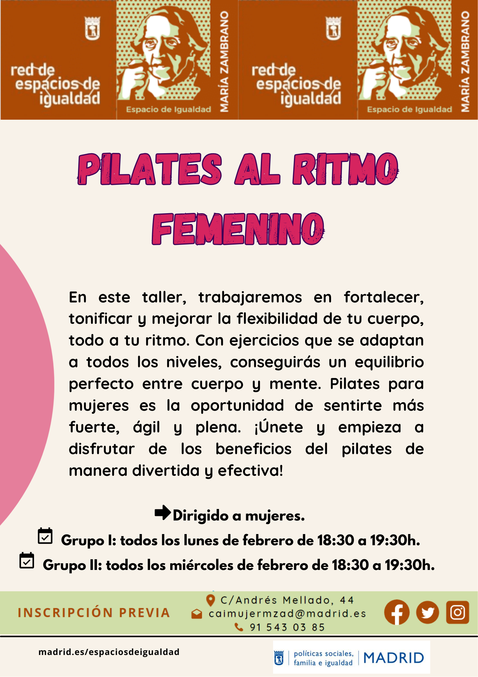 Cartel con el texto contenido en web