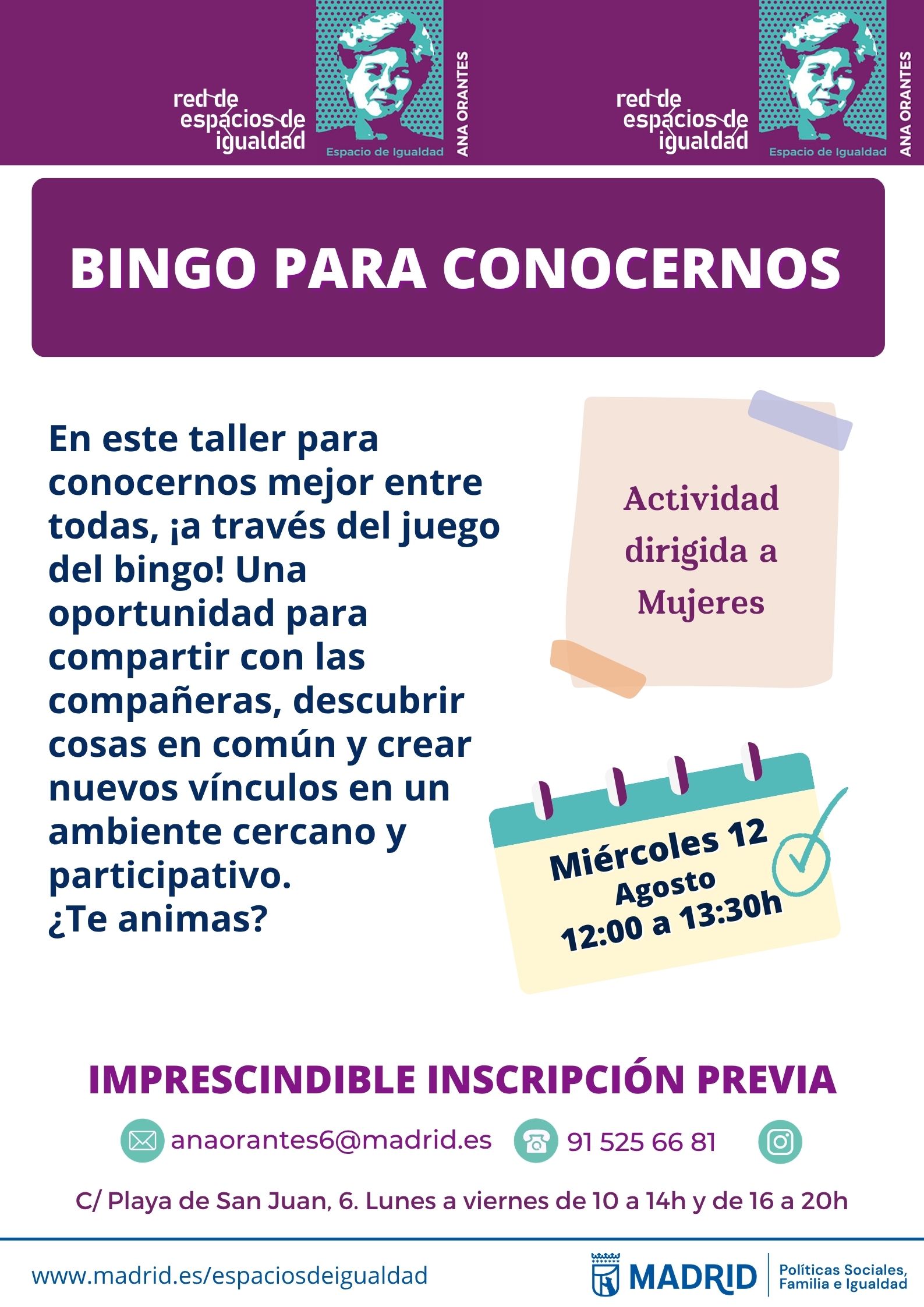 cartel con la misma informaci&oacute;n que la publicada en web