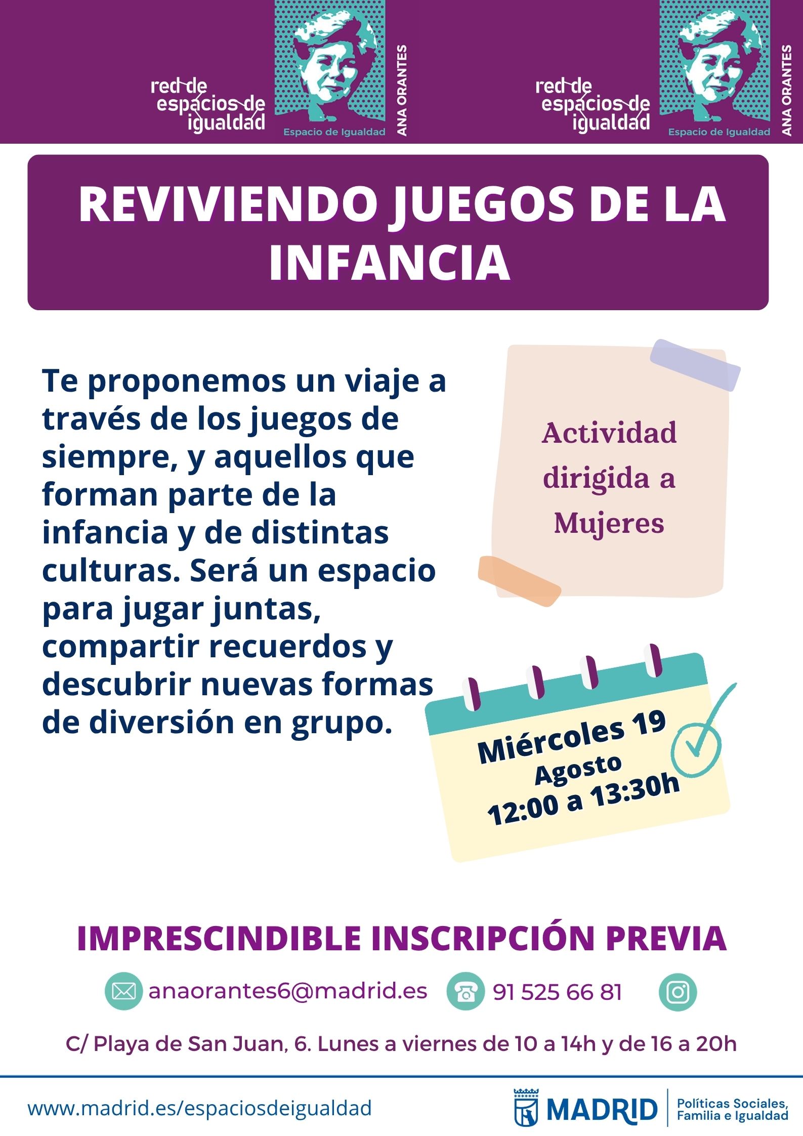 Cartel con el texto contenido en web