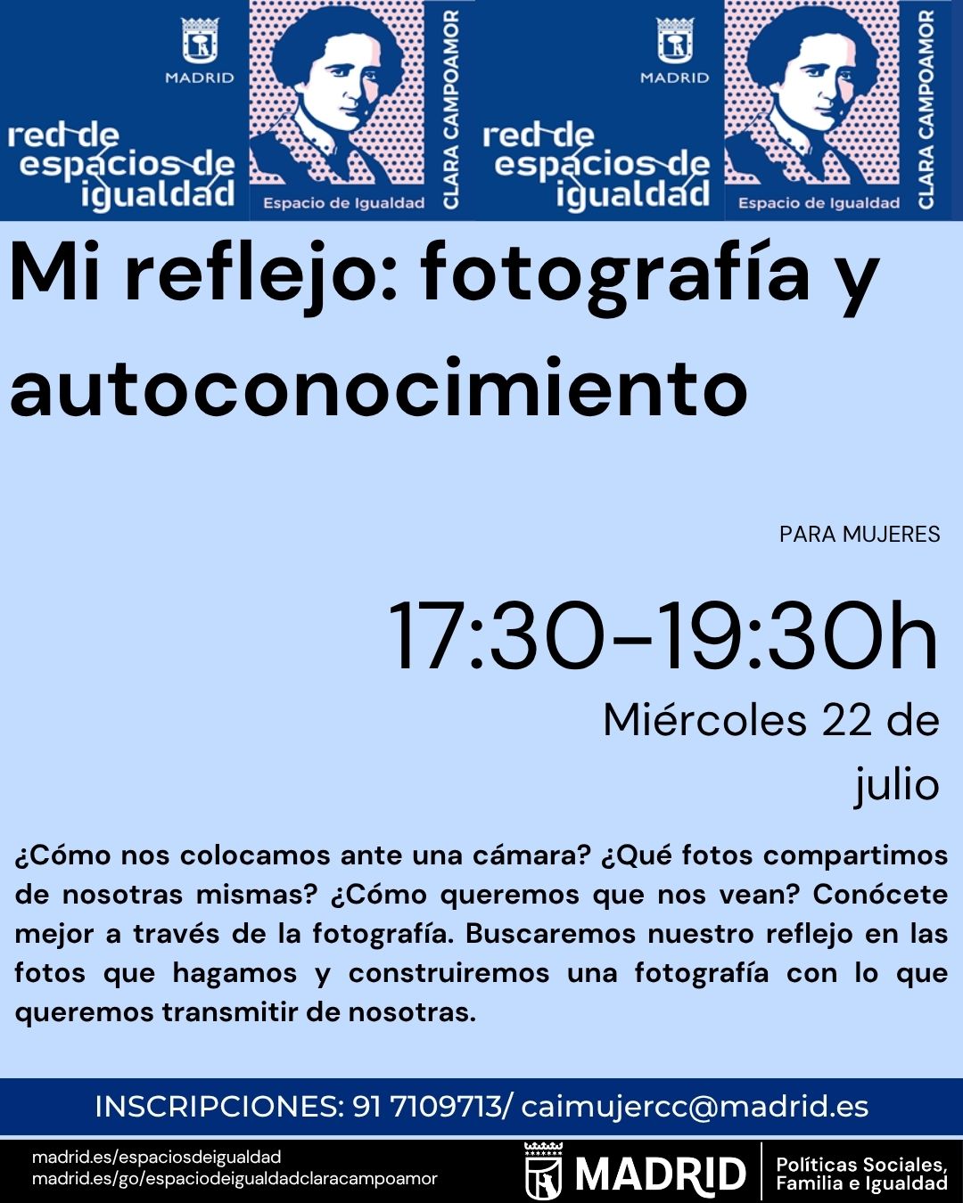 Cartel con el texto contenido en la web