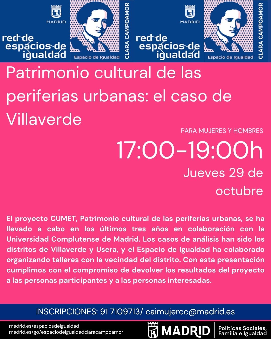 cartel con texto informativo similar al publicado en web