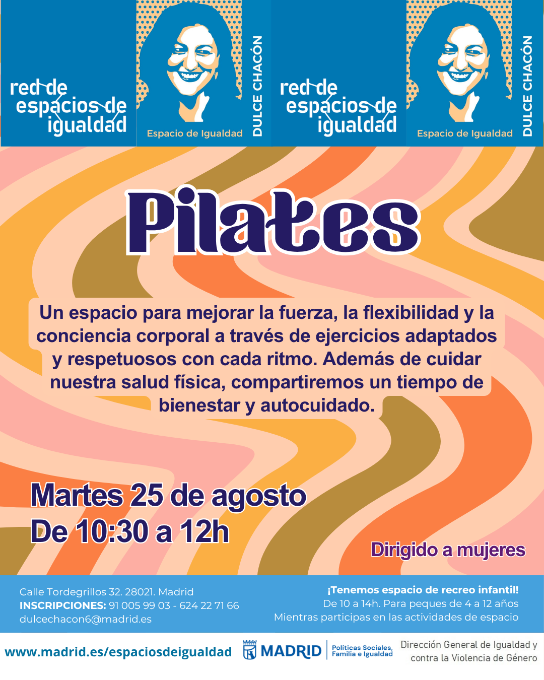 Cartel con el texto contenido en web
