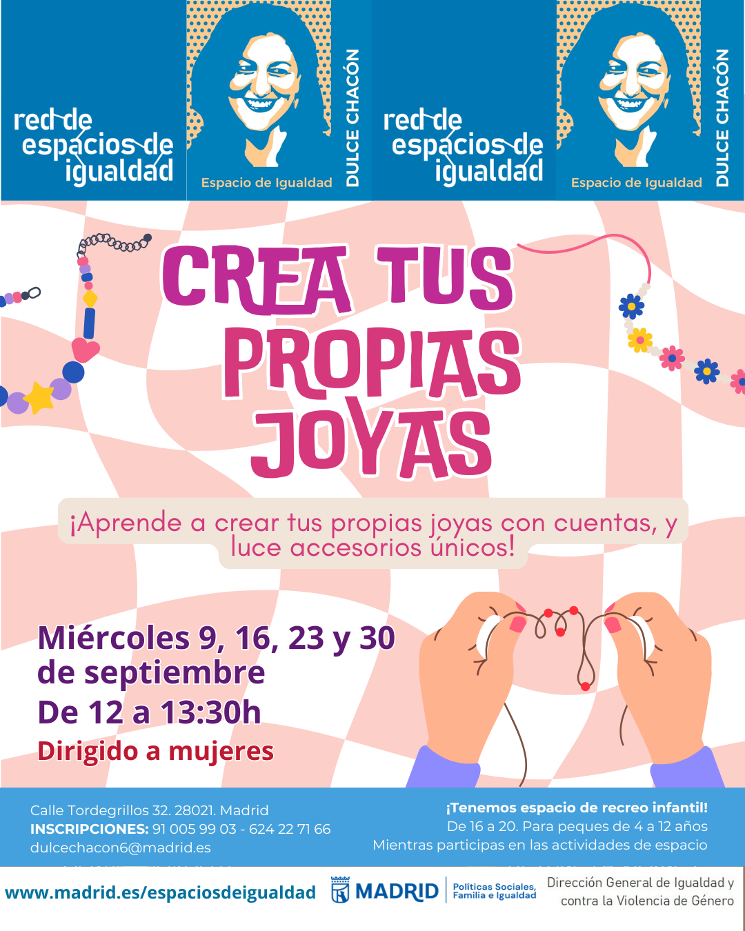 Cartel con el texto contenido en web