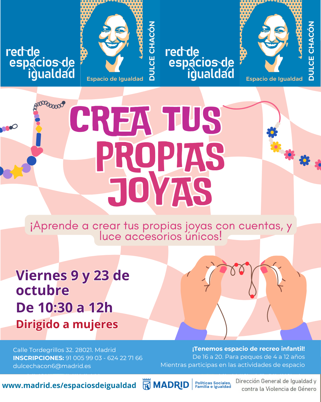 Cartel con el texto contenido en web