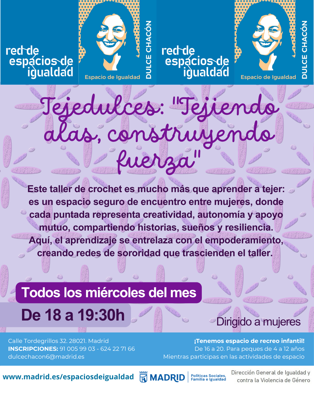 Cartel con el texto contenido en web