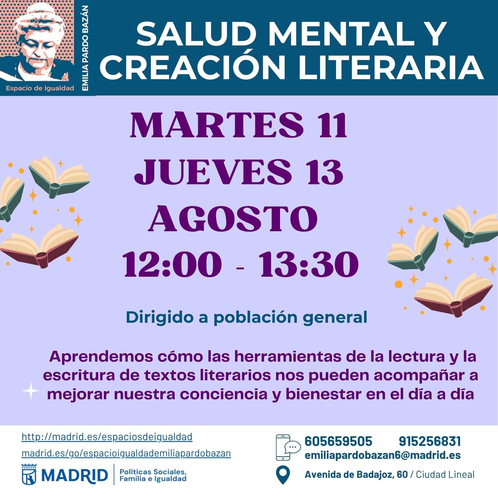 Cartel con el texto contenido en web