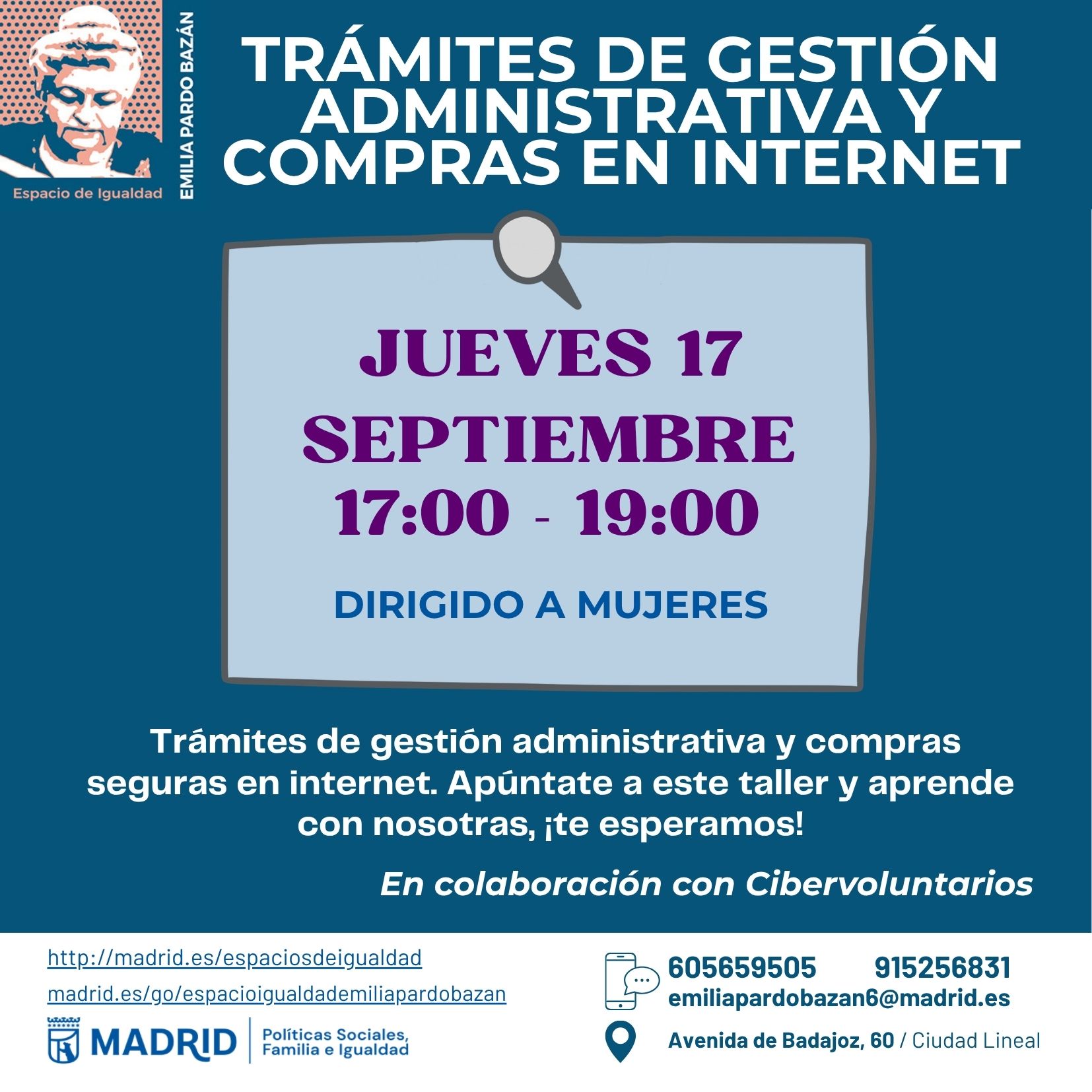 Cartel con la misma informaci&oacute;n que la publicada en web