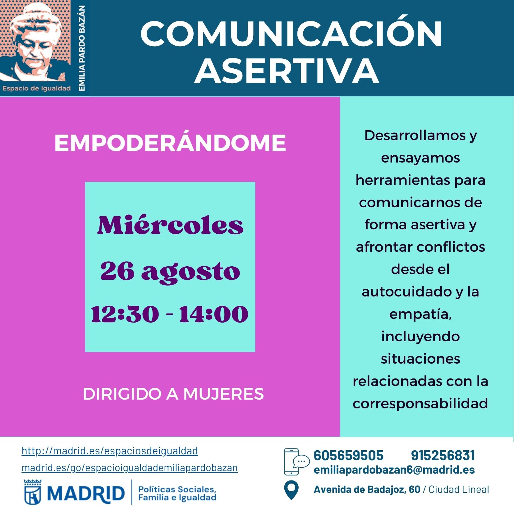 Cartel con la misma informaci&oacute;n que la publicada en web