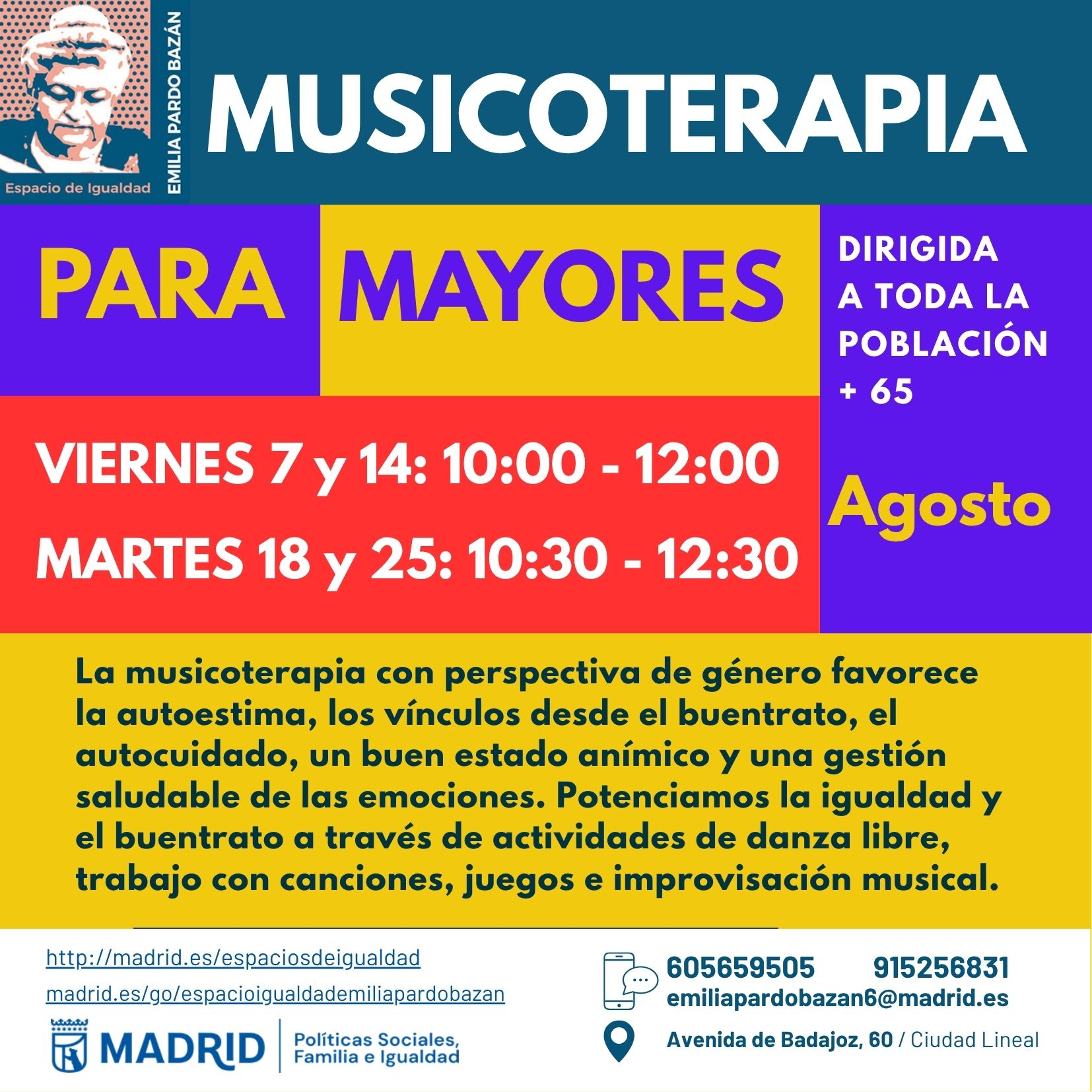 cartel con texto informativo similar a lo publicado en web
