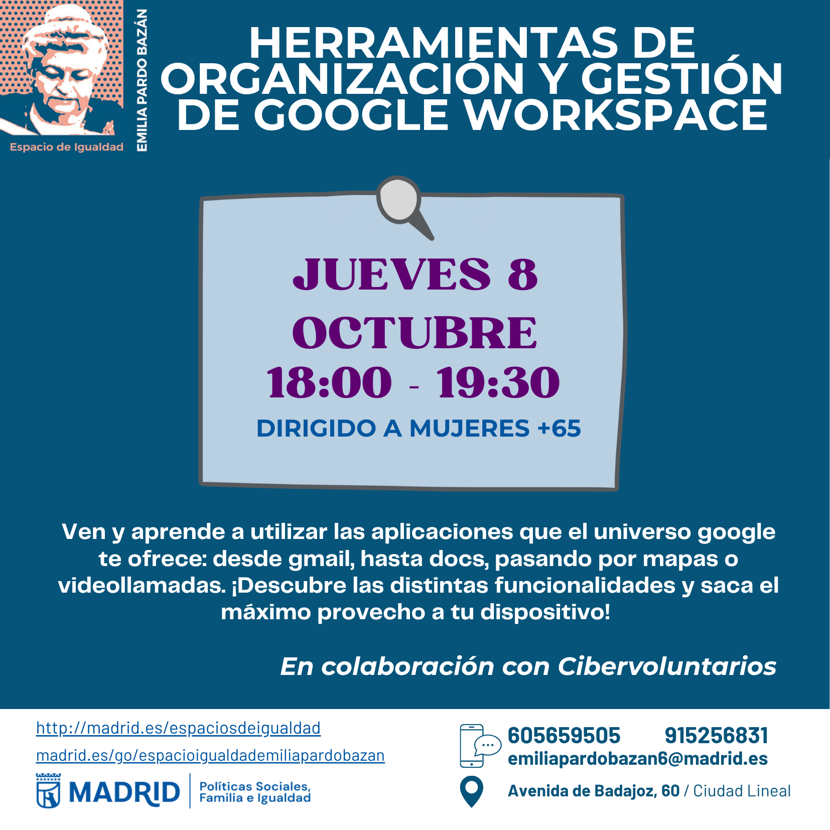 Cartel con la misma informaci&oacute;n que la publicada en web