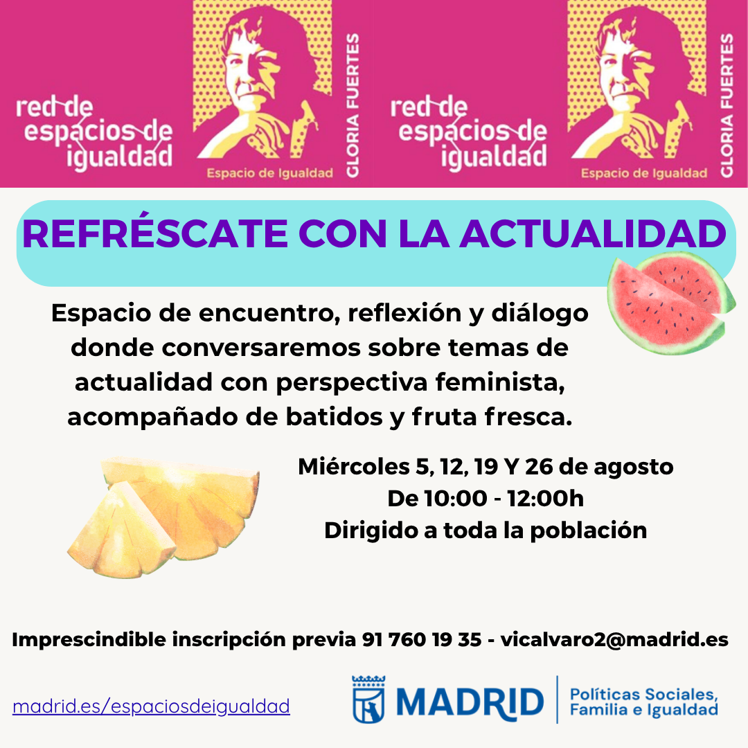 Cartel con el texto contenido en web